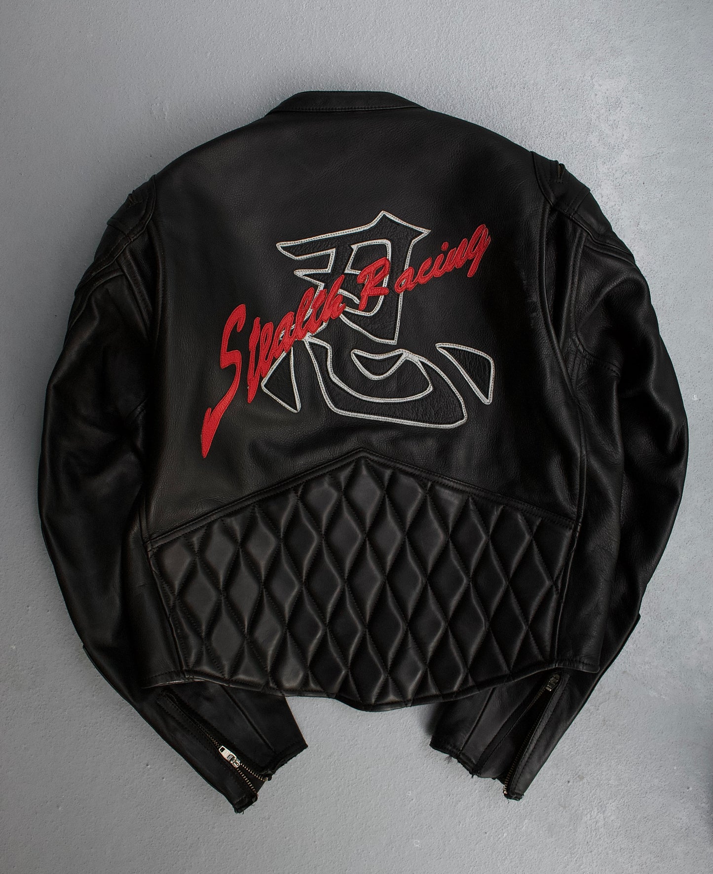 KADOYA K’s Leather Early 00s ‘STEALTH’ Padded Cow Leather Motorcycle Jacket