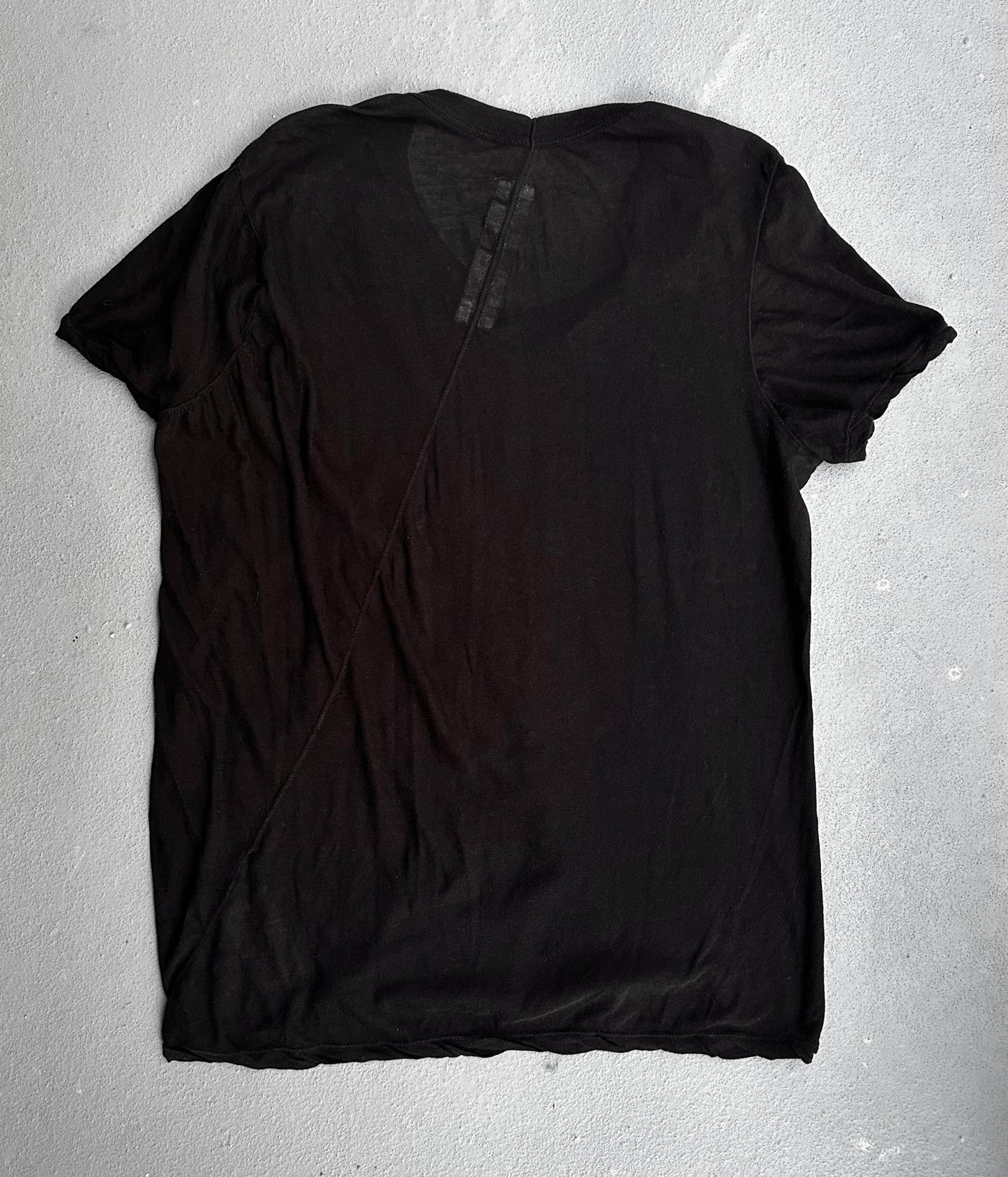 Rick Owens SS15 “FAUN” Asymmetrical Black T-shirt