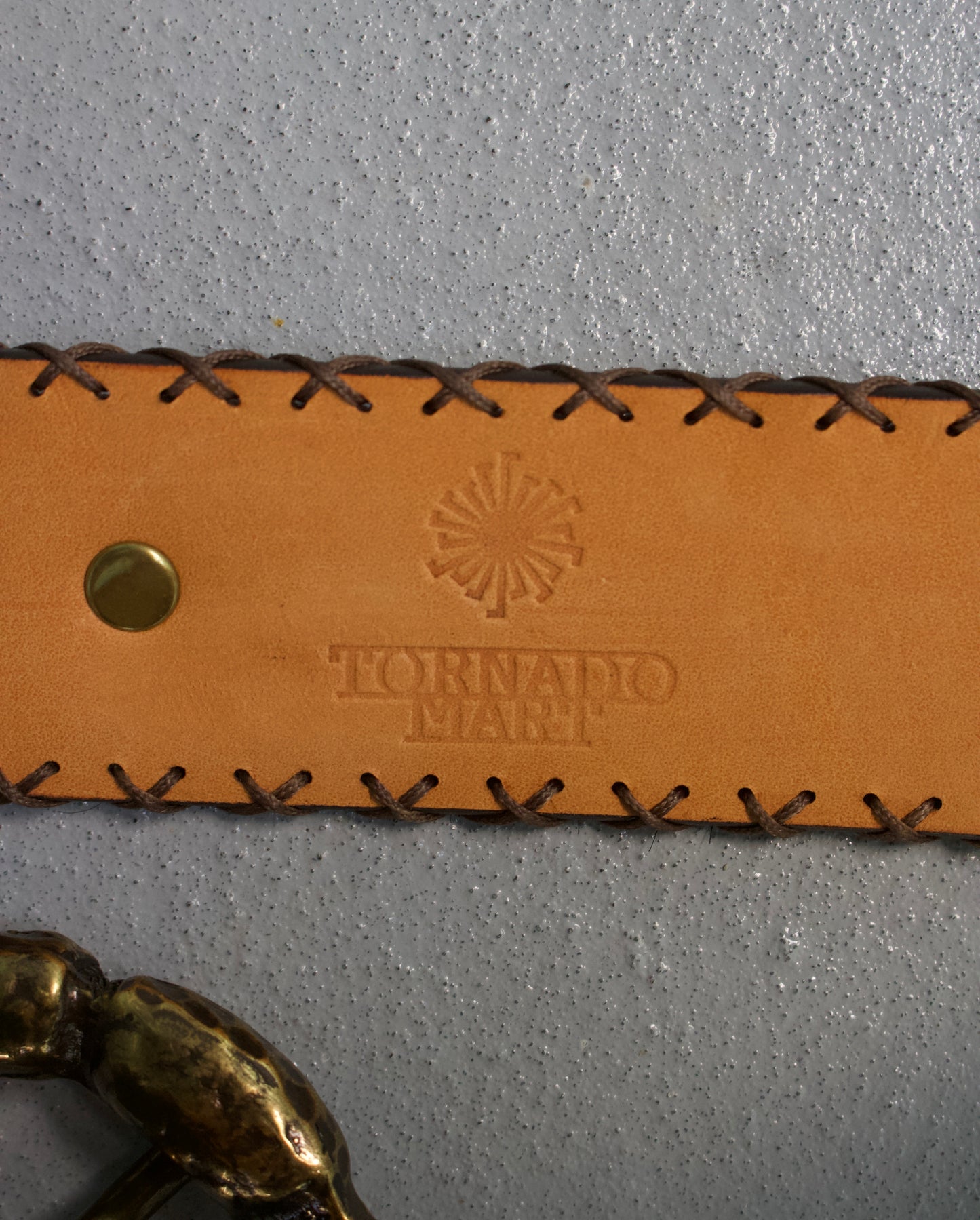 Tornado Mart Early 00s Pony Hair Embellished Buckle Belt