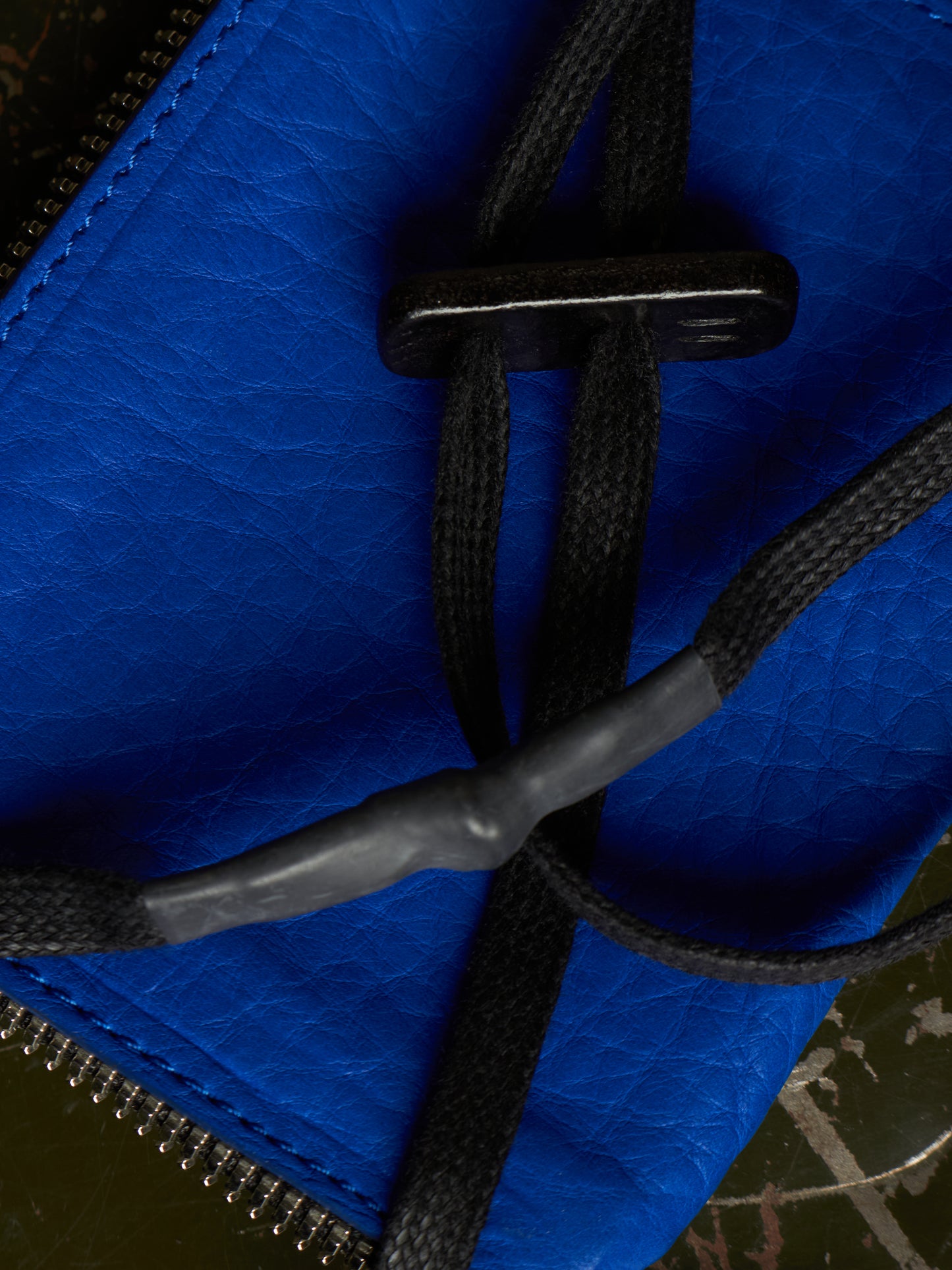 Boris Bidjan Saberi SS16 'WALLET 1 F2423M-A' Nuclear Blue Yak Leather Zip Wallet