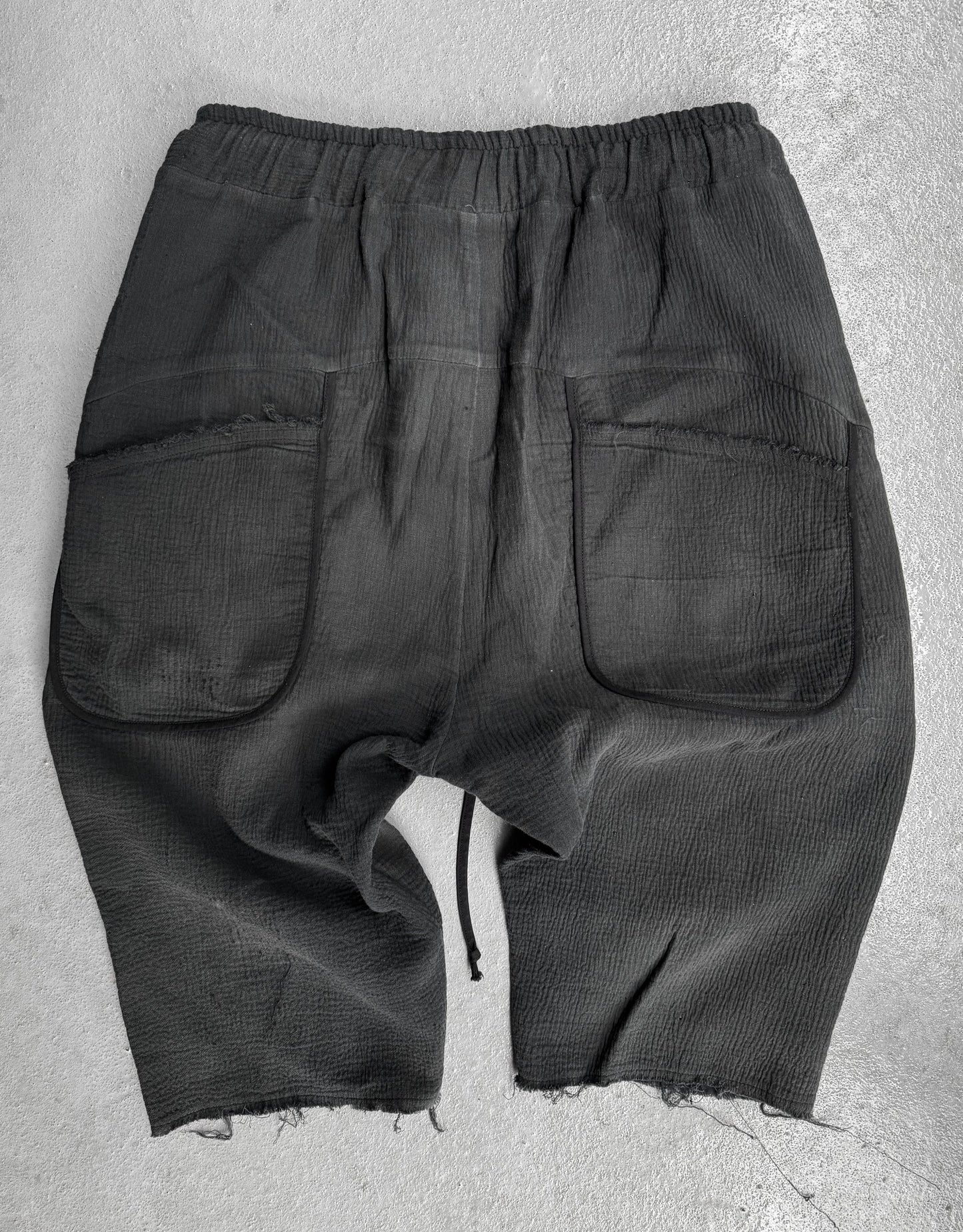 ZAM BARETT Early 00s Raw Cut Gauze Shorts