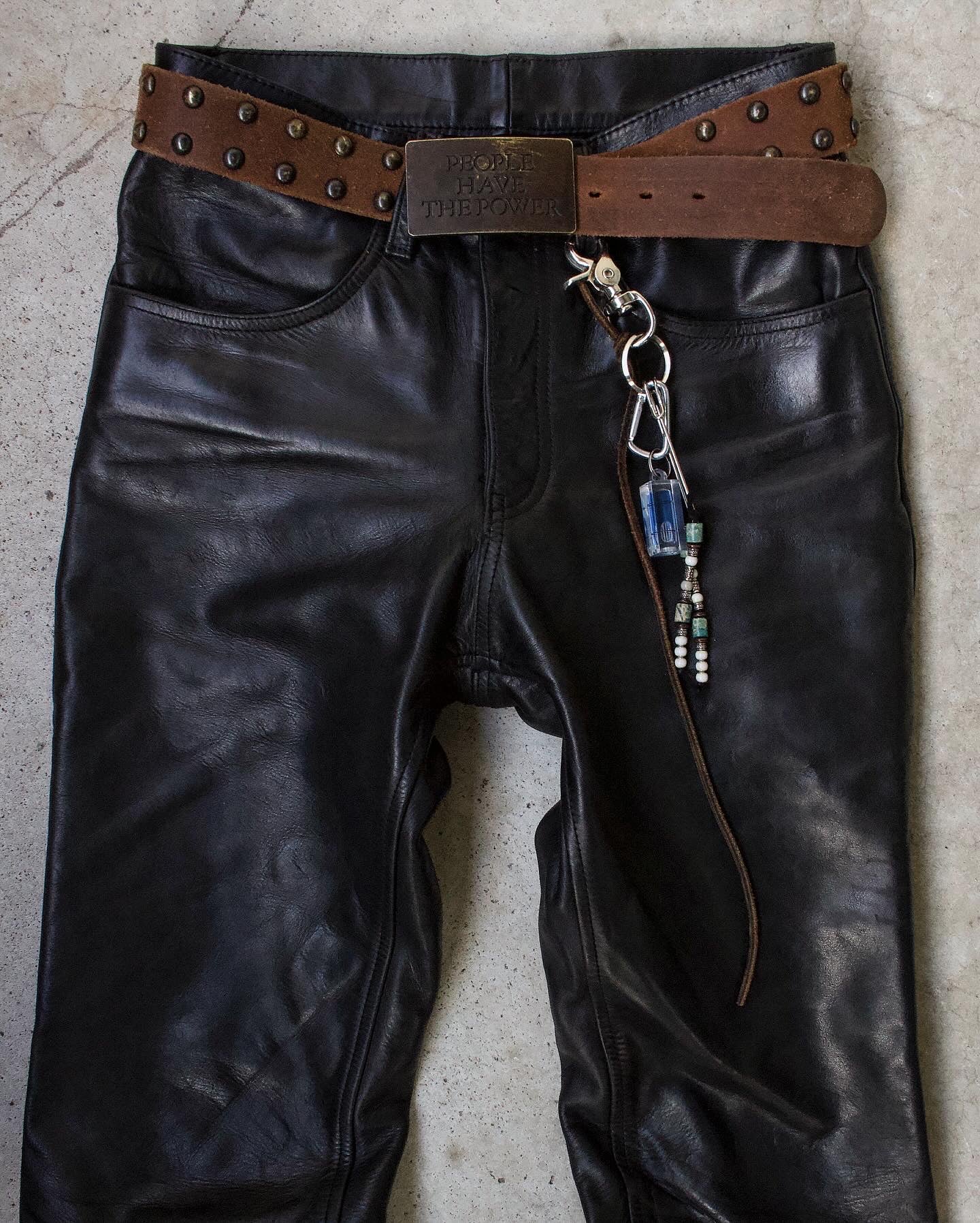 KADOYA K’s Leather 00s Raw Cowhide Leather Flare Pants
