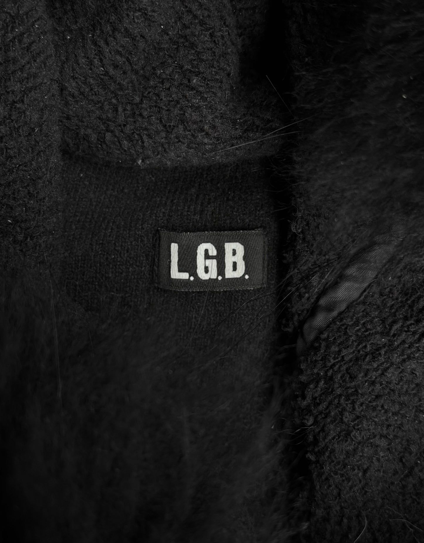 L.G.B Early 00s Raccoon Fur Bono Zip-up Hoodie