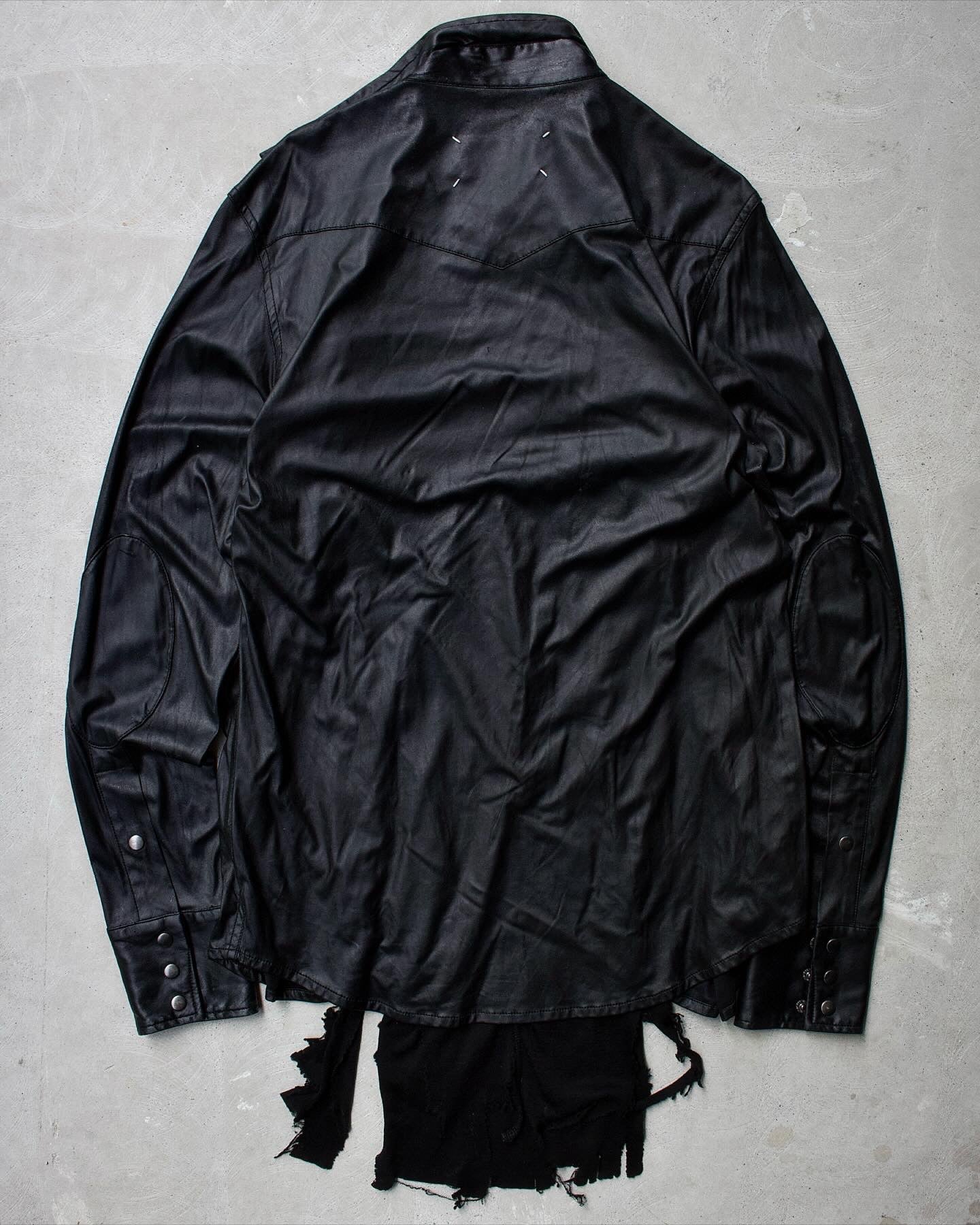 Maison Martin Margiela SS12 Waxed Effect Western Button-Up Shirt