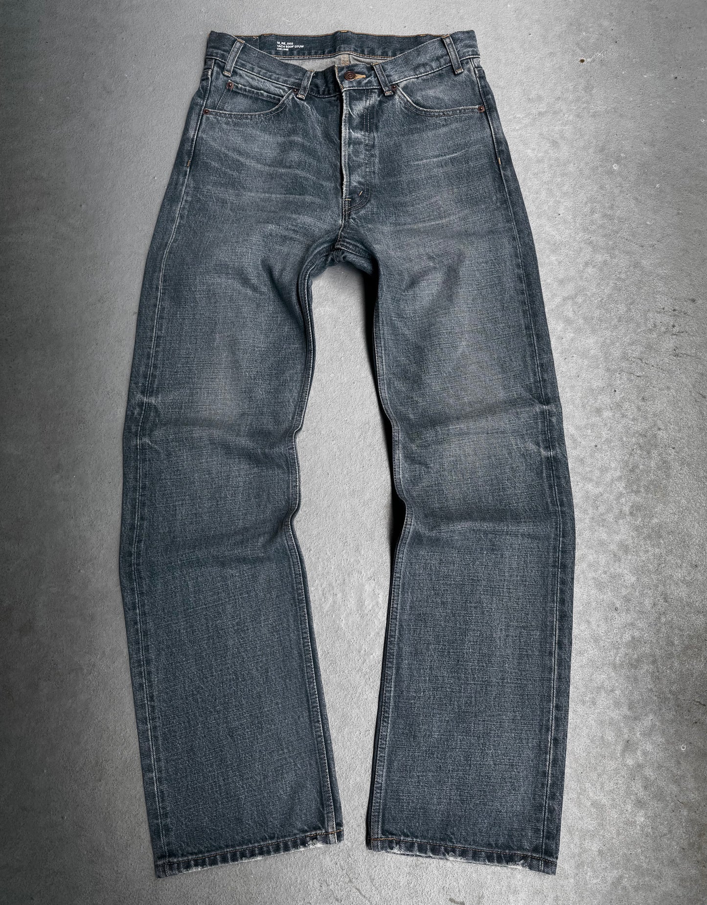 CELINE by Hedi Slimane ‘M_RE_002 930F’ Staff Only Washed Blue Flare Denim
