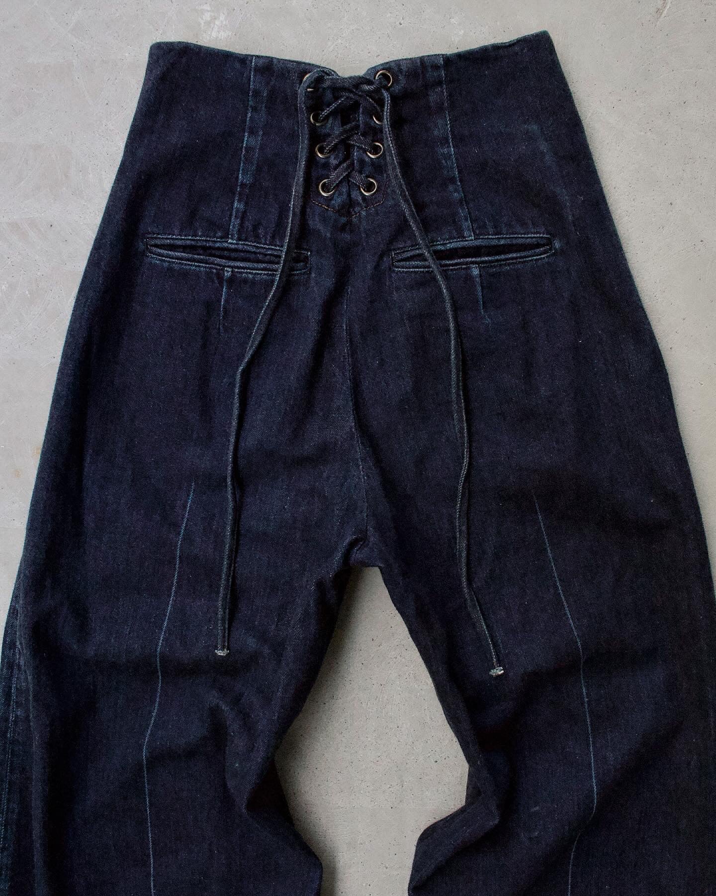 MiharaYasuhiro AW12 Bondage Wide Leg Cut Denim