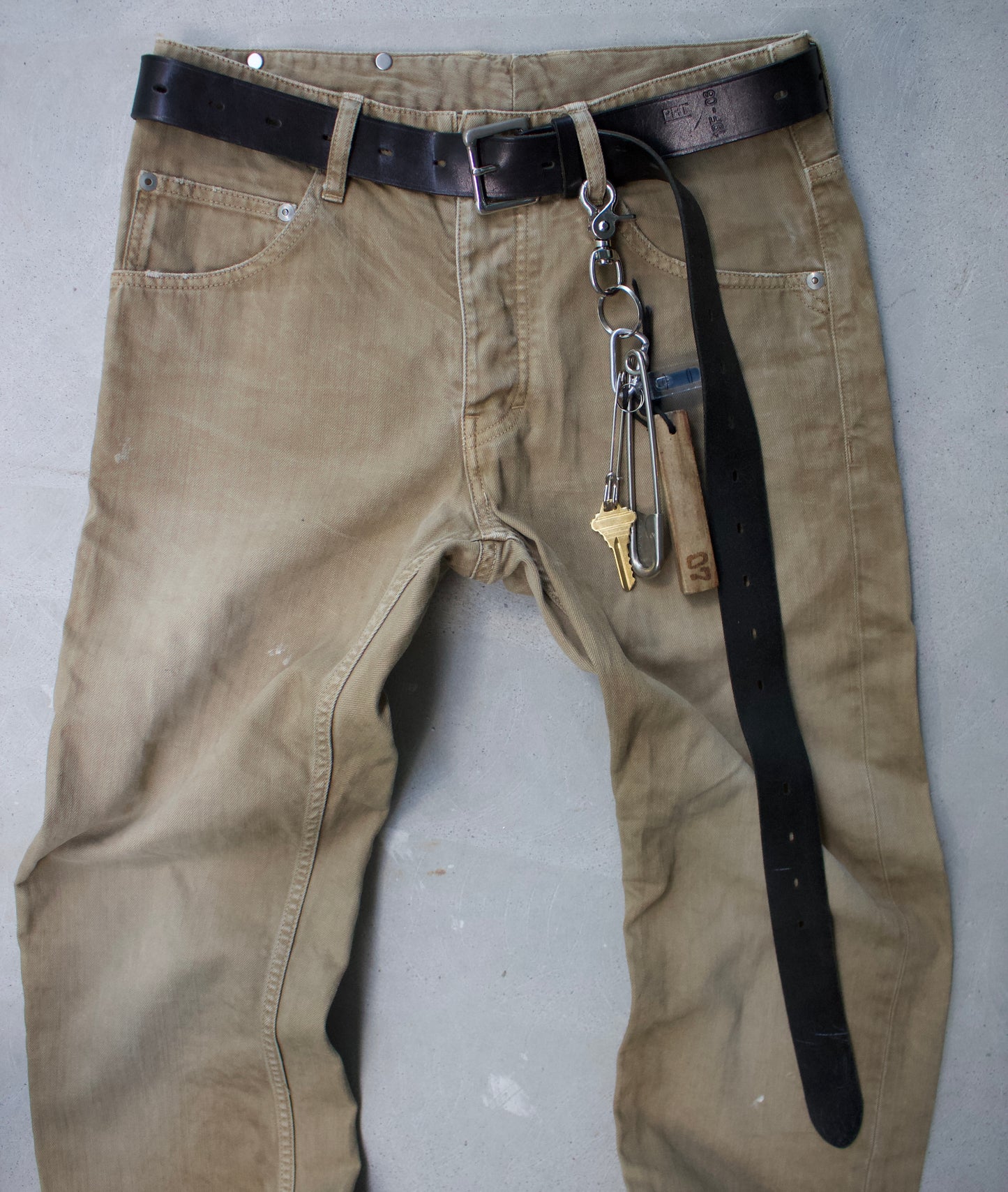 Isamu Katayama “BACKLASH” AW12 Cow Leather Patch Bootcut Denim