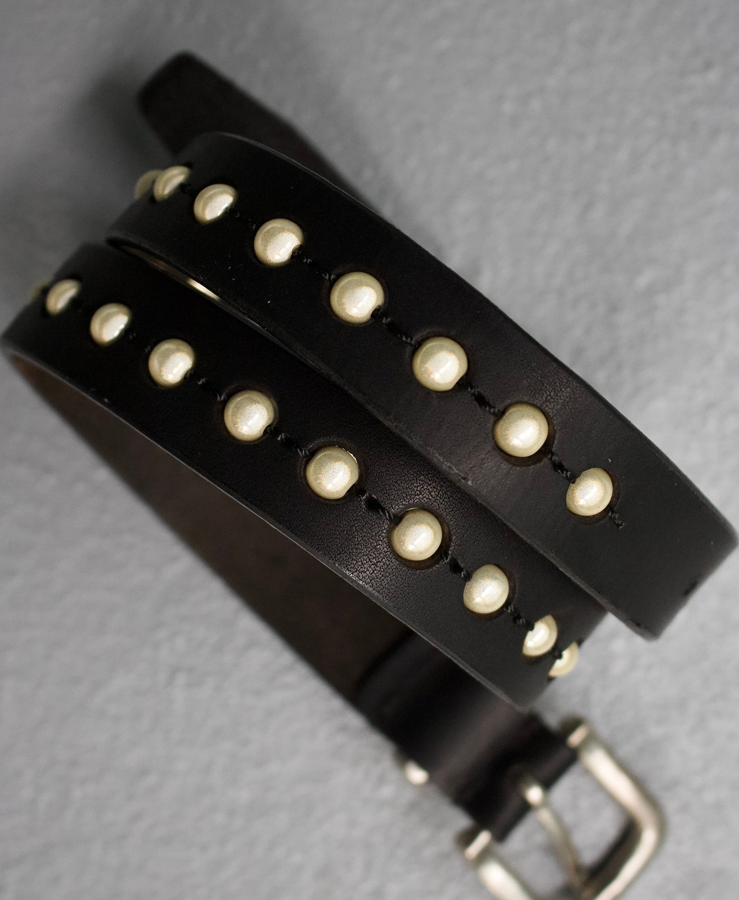 Issey Miyake 00s Leather Pearl Belt