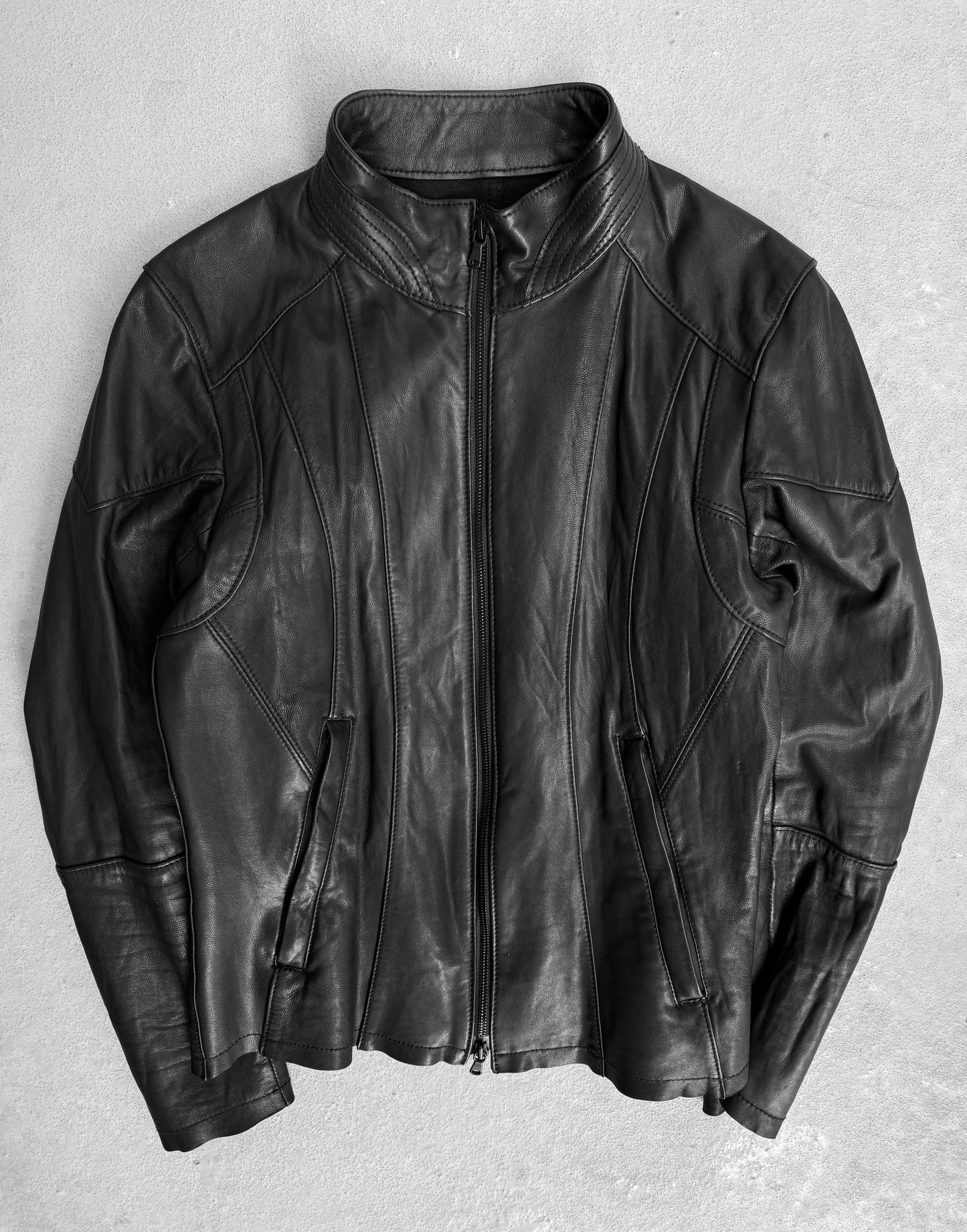 HALB Early 00s Multi-panel Goatskin Single Rider Jacket