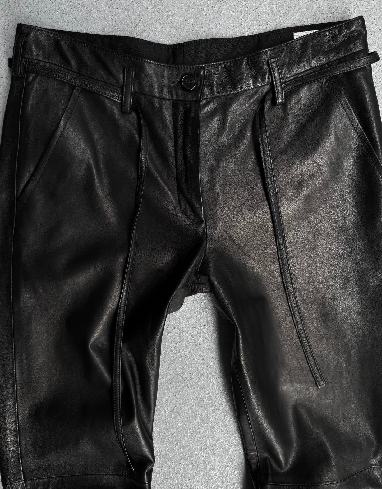 Ann Demeulemeester AW08 Lambskin Leather Bootcut Flare Pants