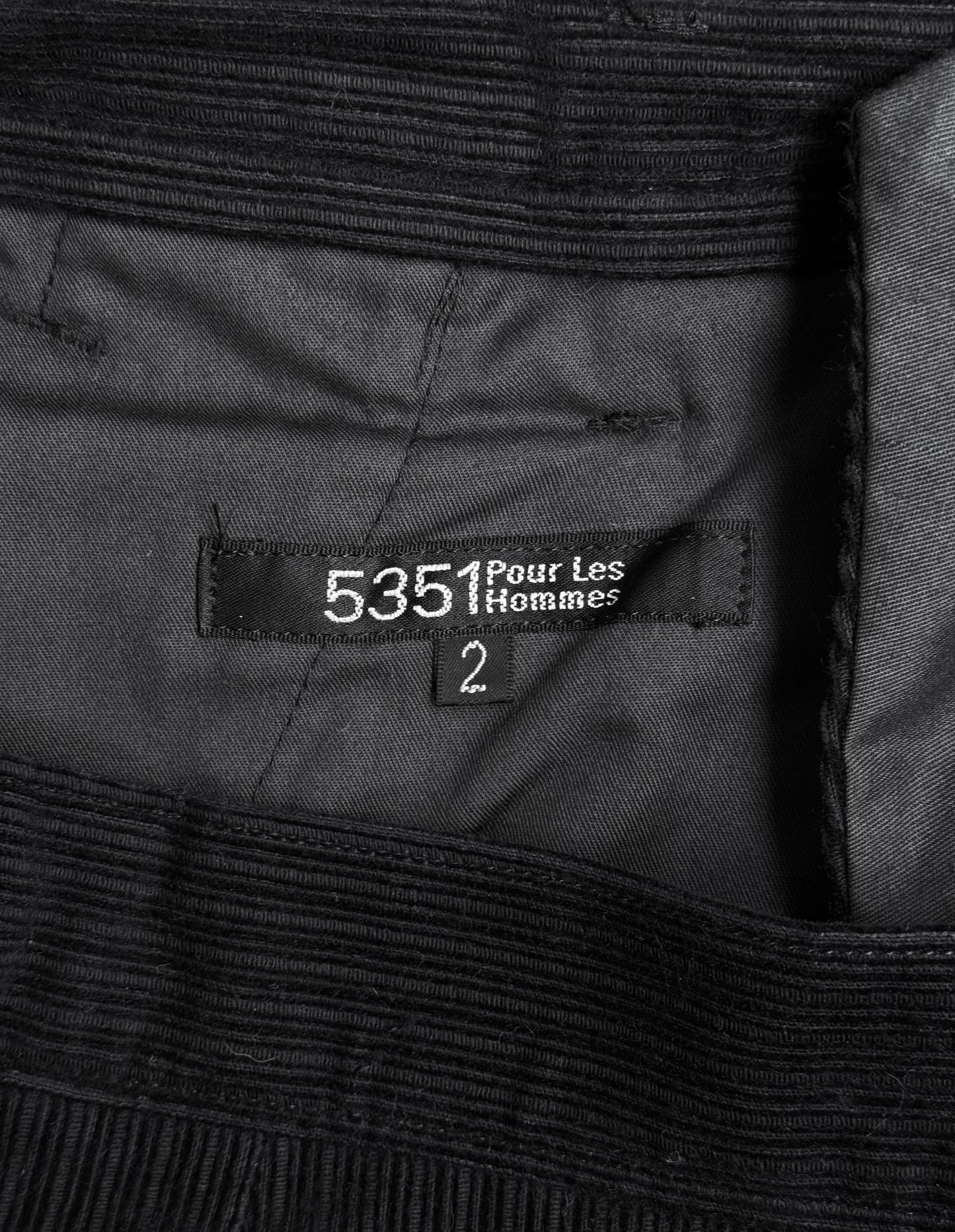 5351 Pour Les Hommes Early 00s Pleated Corduroy Wide Leg Pants