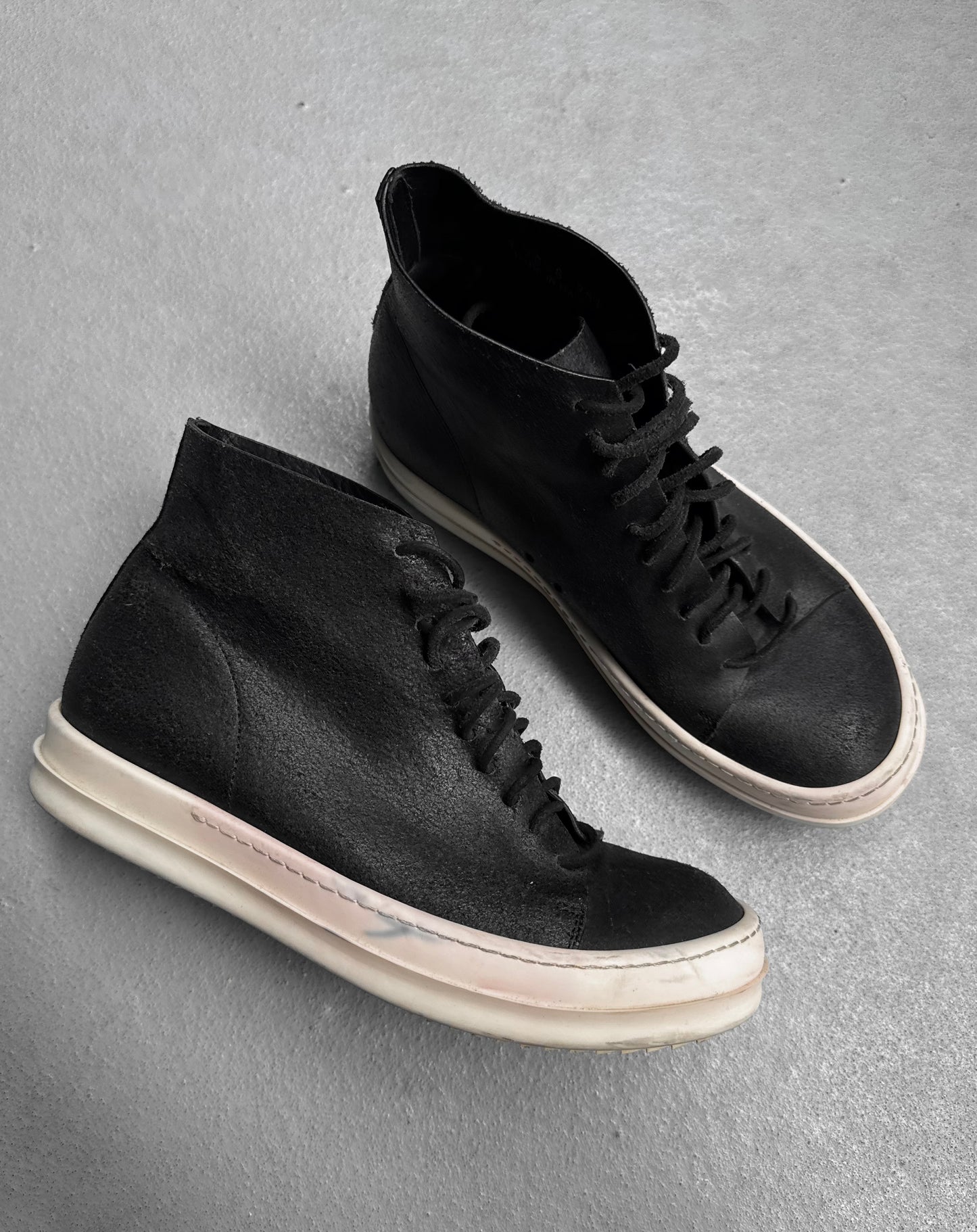 Rick Owens AW16 “MASTODON” Blistered Leather Sneakers