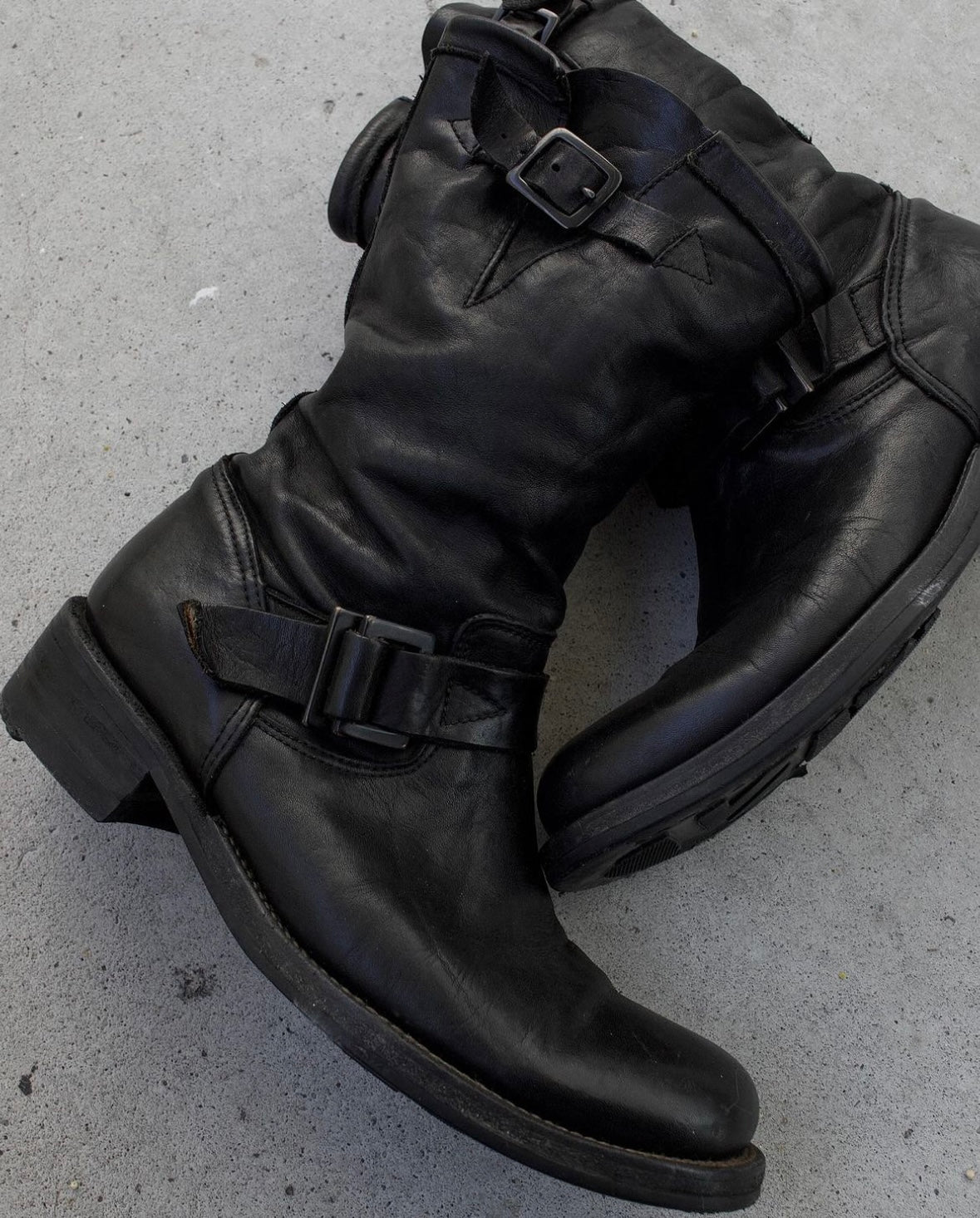 Isamu Katayama “BACKLASH” SS18 Garment-Dyed Leather Engineer Boots