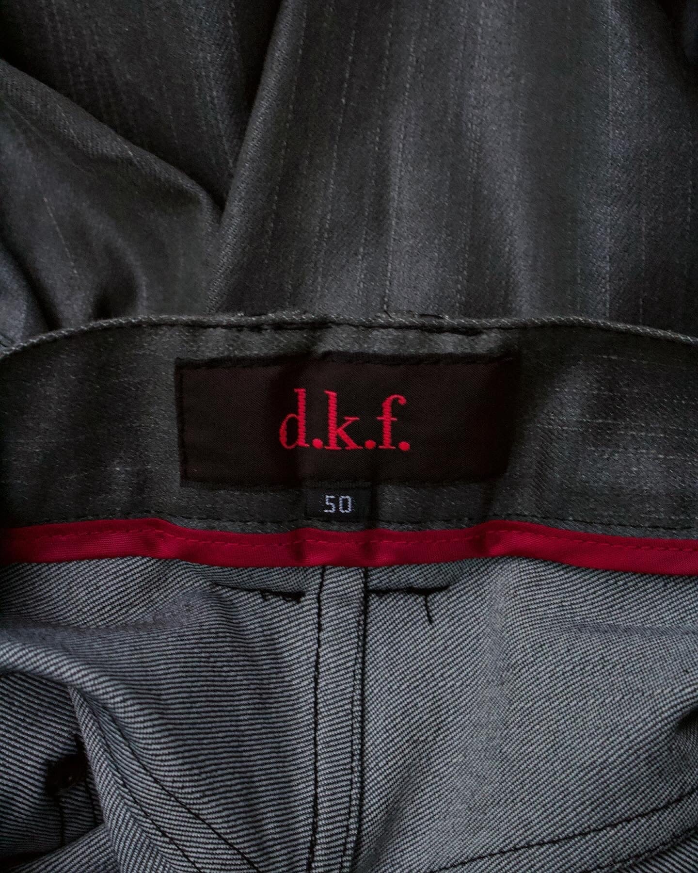 D.K.F Yoshiyuki ‘Don’ Konishi Early 00s Waxed Western Stripes Bootcut Pants