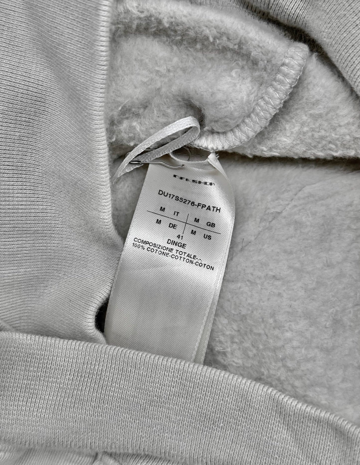 Rick Owens DRKSHDW SS17 “WALRUS” Dinge Patchwork Drawstring Hoodie