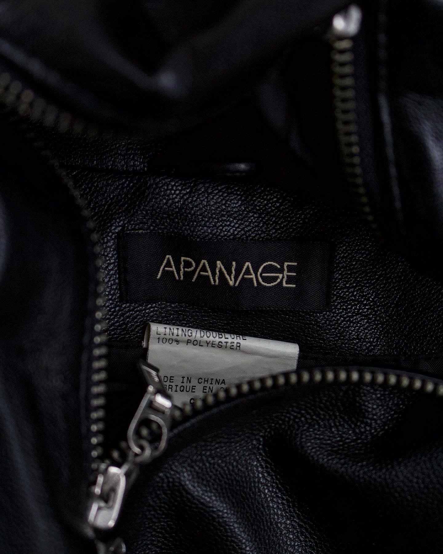 Vintage Y2K Apanage Multi-zip Moto Leather Jacket