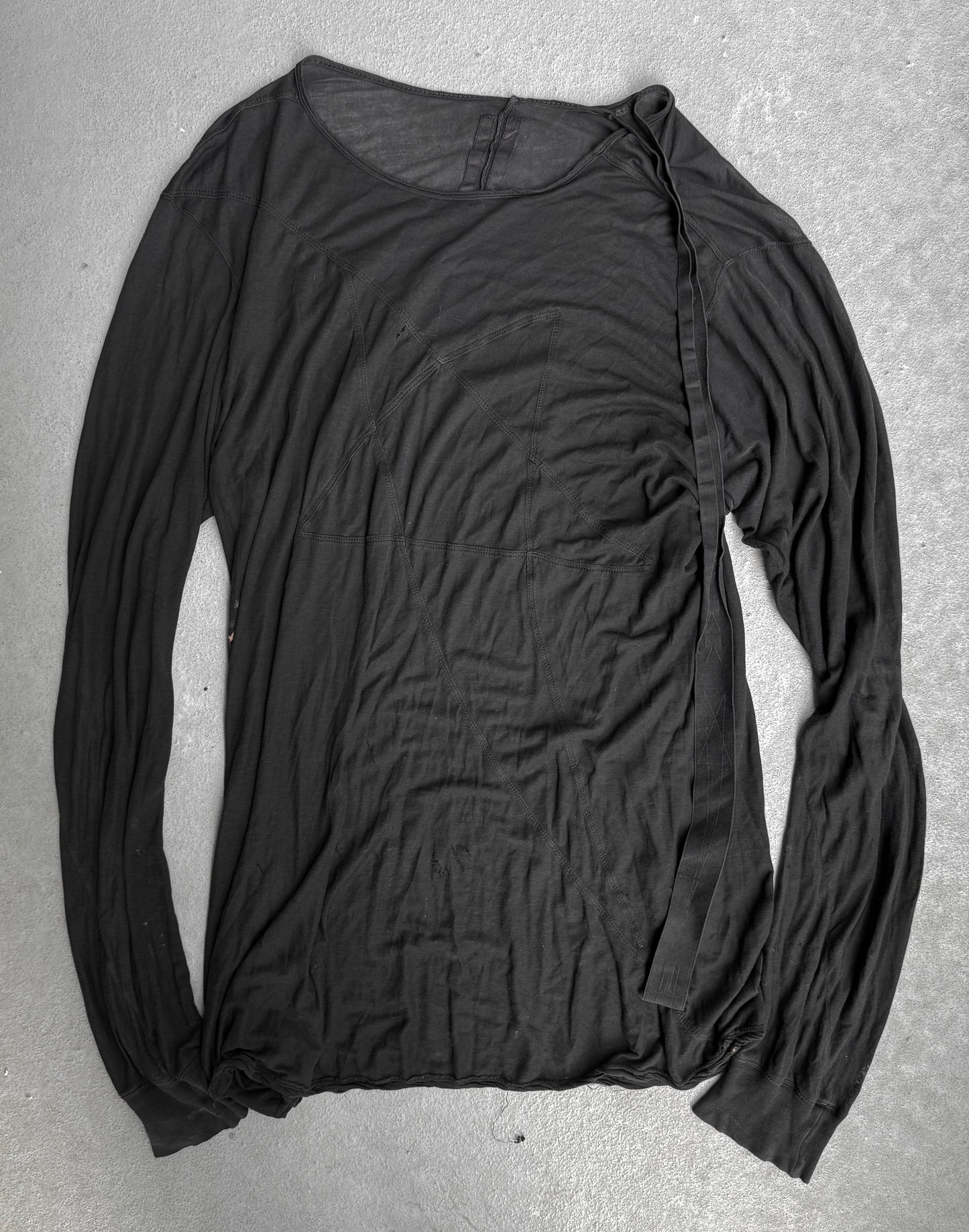 Rick Owens DRKSHDW AW12 "MOUNTAIN" Sheer Pentagram Long-sleeves