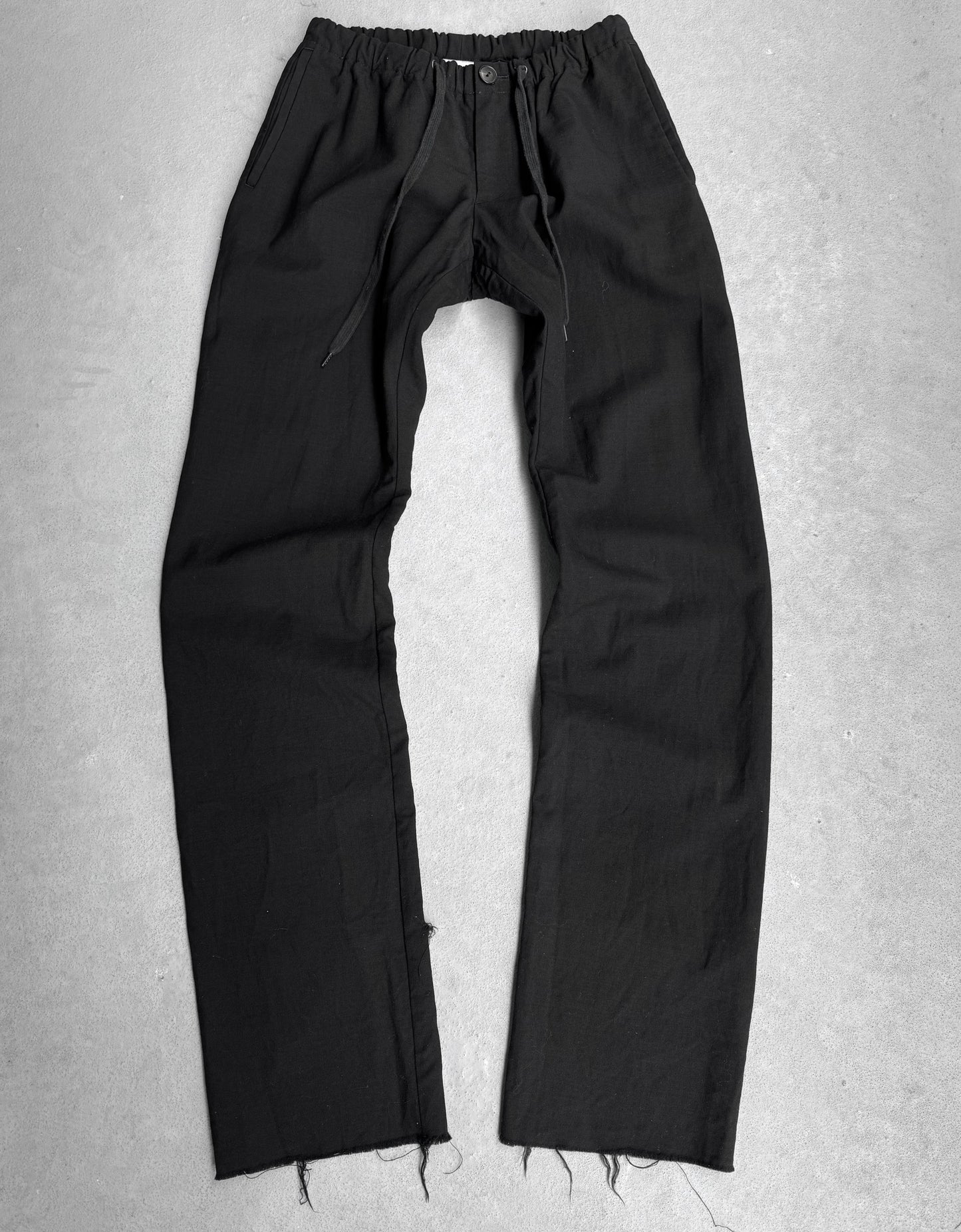Number (N)ine AW06 “NOIR” Diamond Patches Frayed Wool Pants