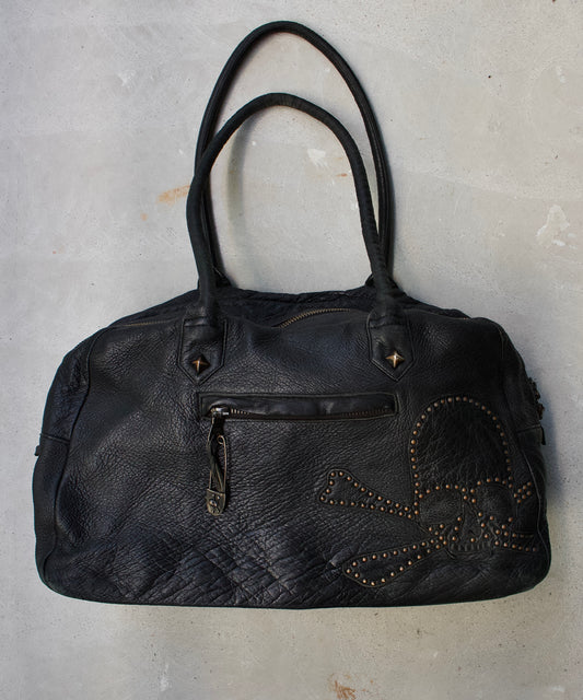 roen by Hiromu Takahara Early 00s Skull Studded Leather Bag