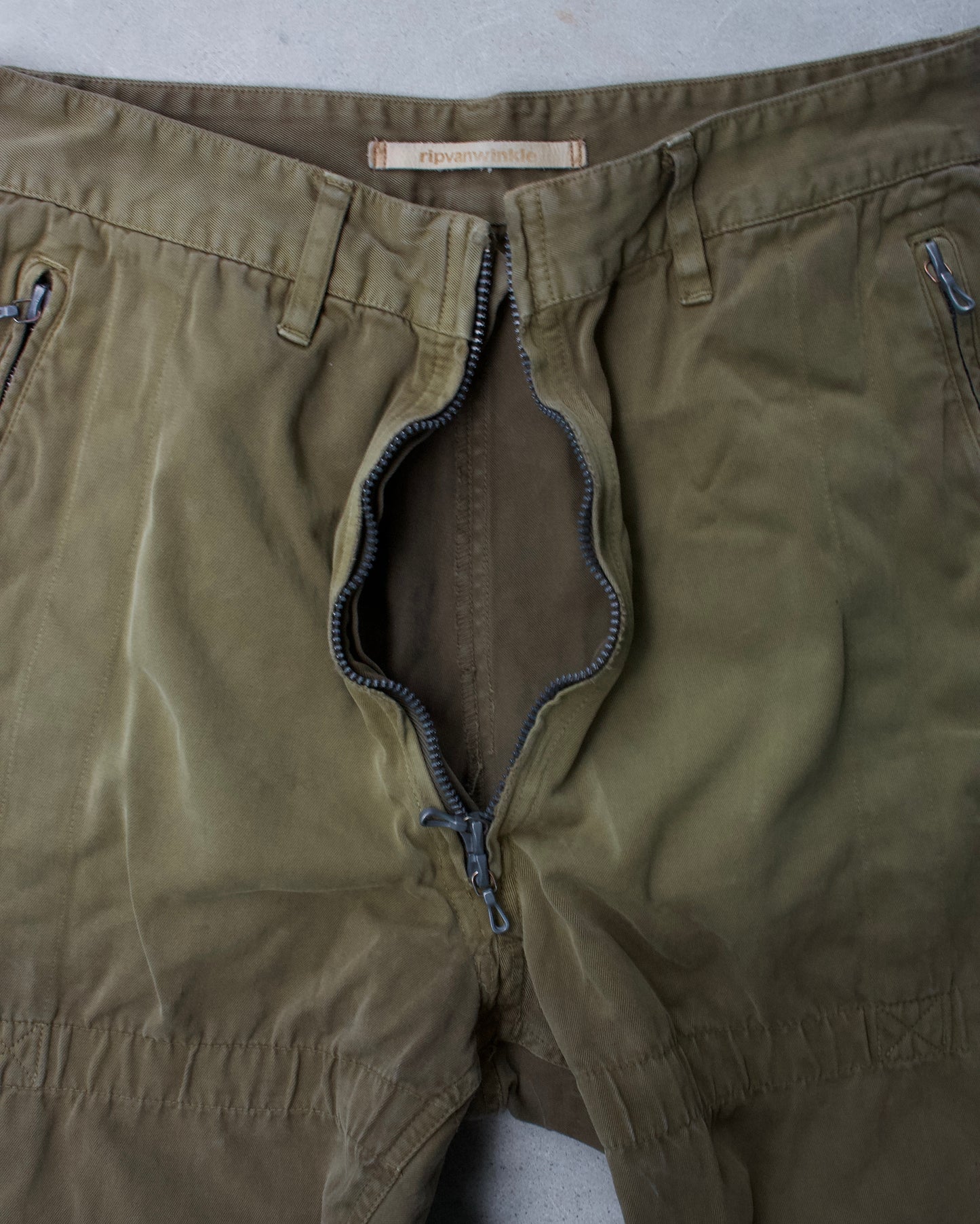 RipVanWinkle Early 00s Faded Convertible Zip Cotton Pants