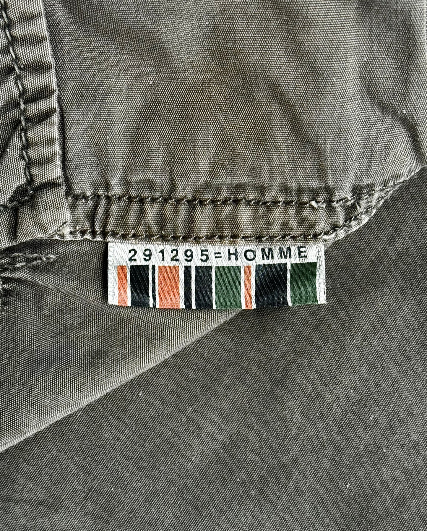 291295=HOMME Early 00s Adjustable Flare Khaki Cargo Pants