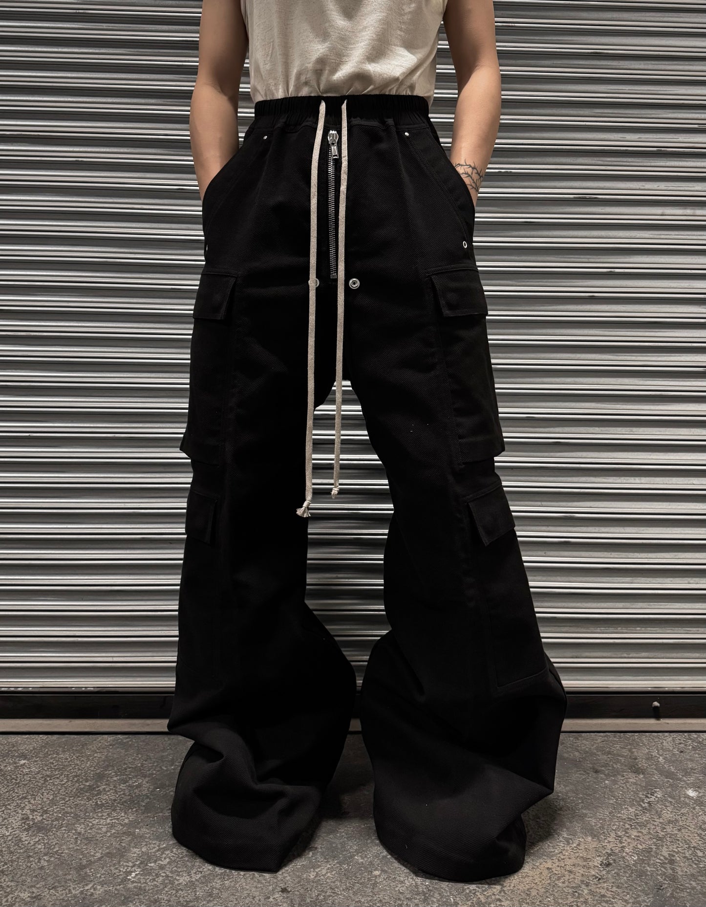 Rick Owens AW24 “PORTERVILLE” Heavy Cotton-twill Jumbo Leg ‘Bela’ Cargo Pants