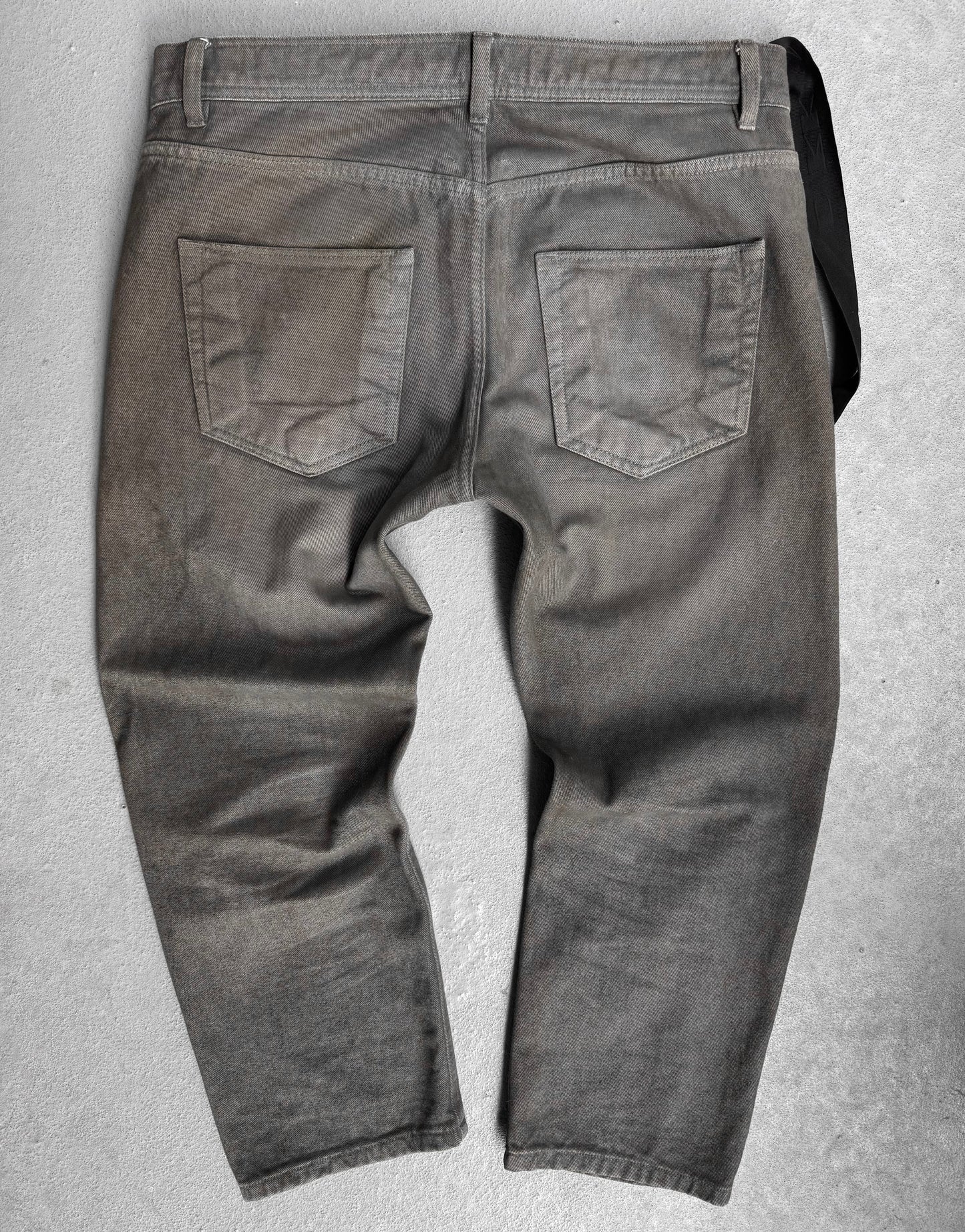 Rick Owens DRKSHDW SS13 “ISLAND” DRK DUST Moleskin ‘Torrence Cropped’ Denim