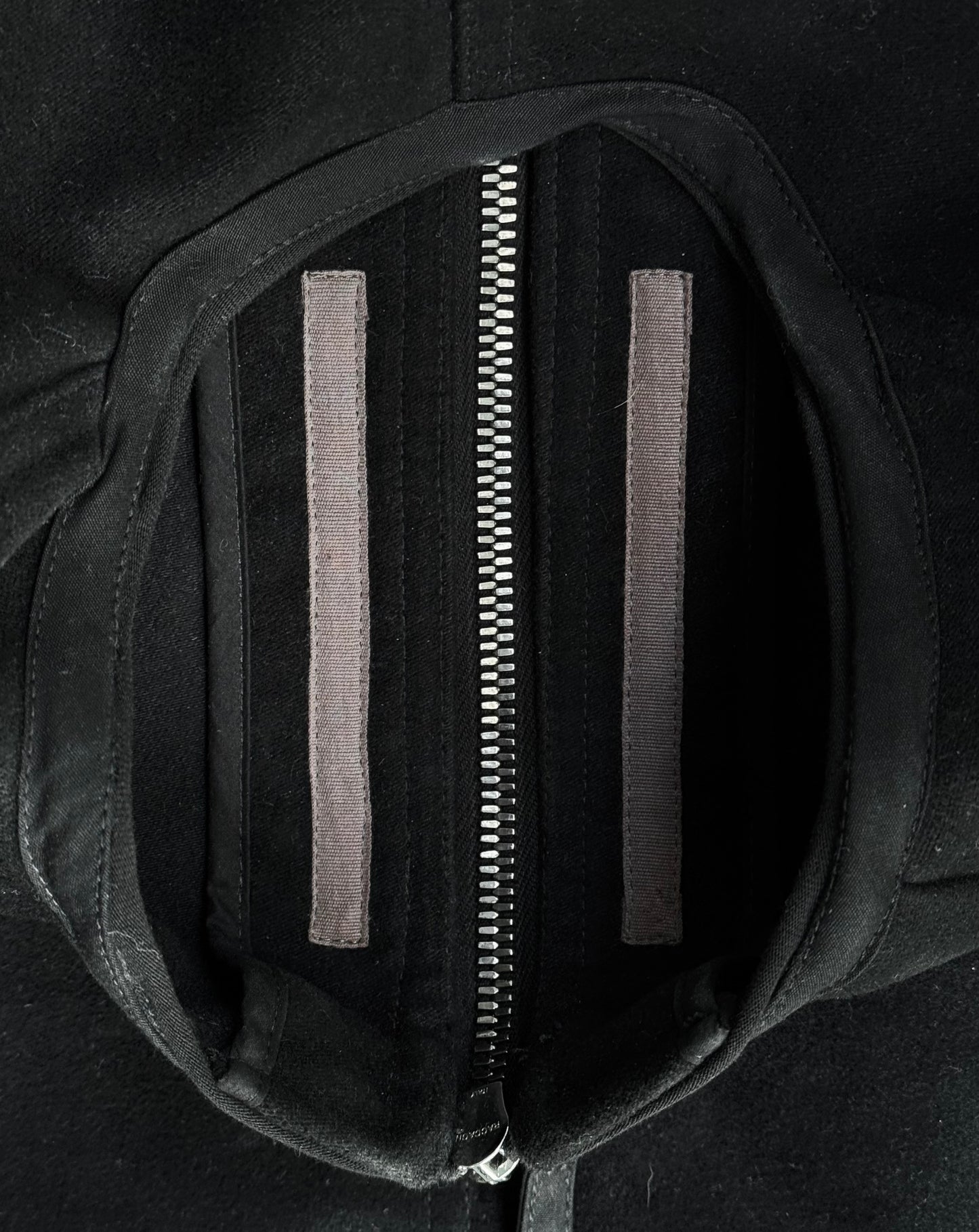 Rick Owens DRKSHDW AW16 “MASTODON” Black Moleskin Tunic Long-sleeves