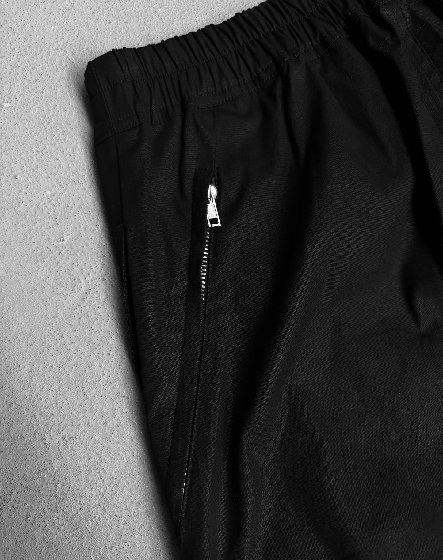 Rick Owens SS19 “BABEL” Black Swinger Basket Drop-crotch Shorts