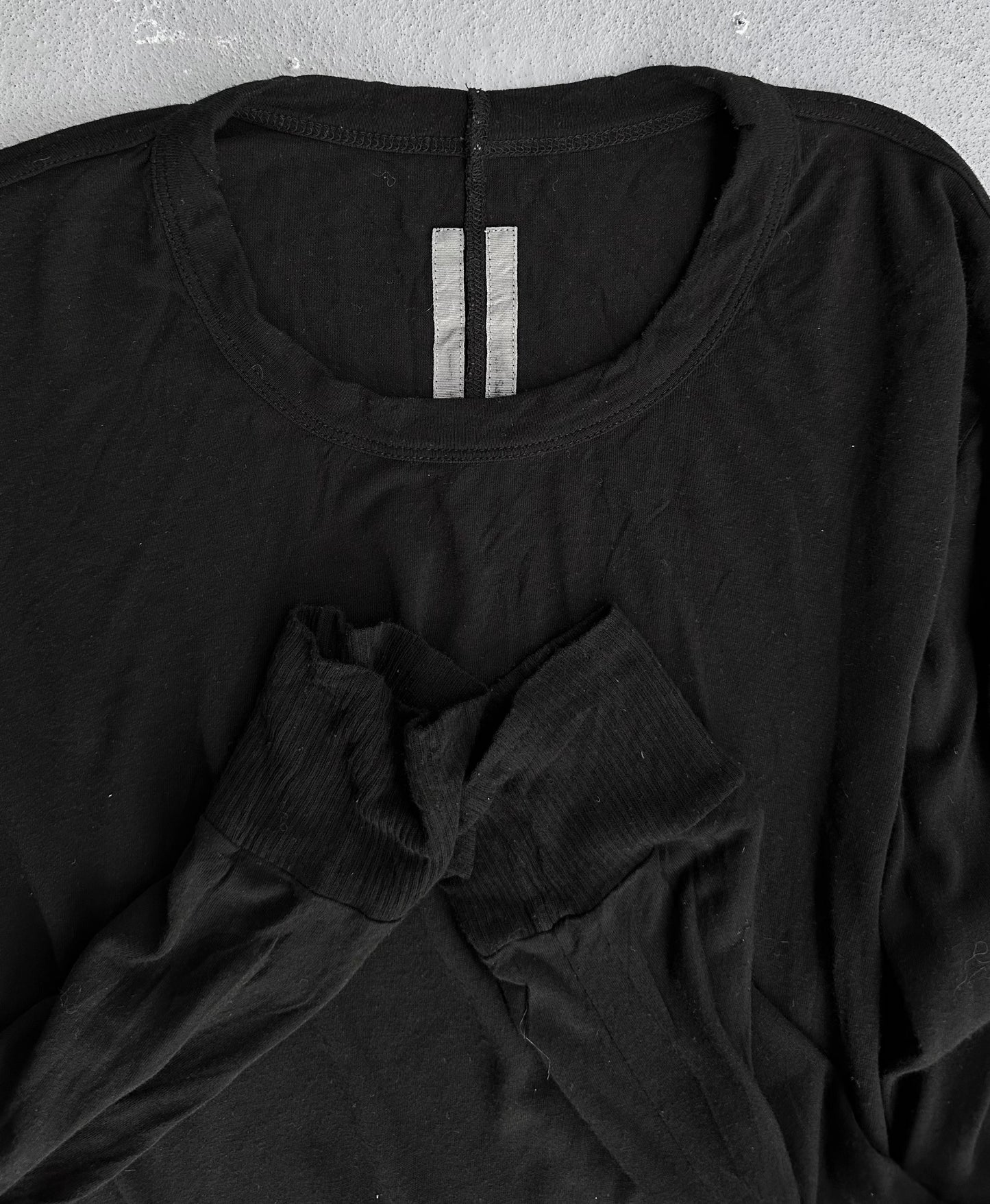 Rick Owens SS16 “CYCLOPS” Black Silk-blend Long-sleeves