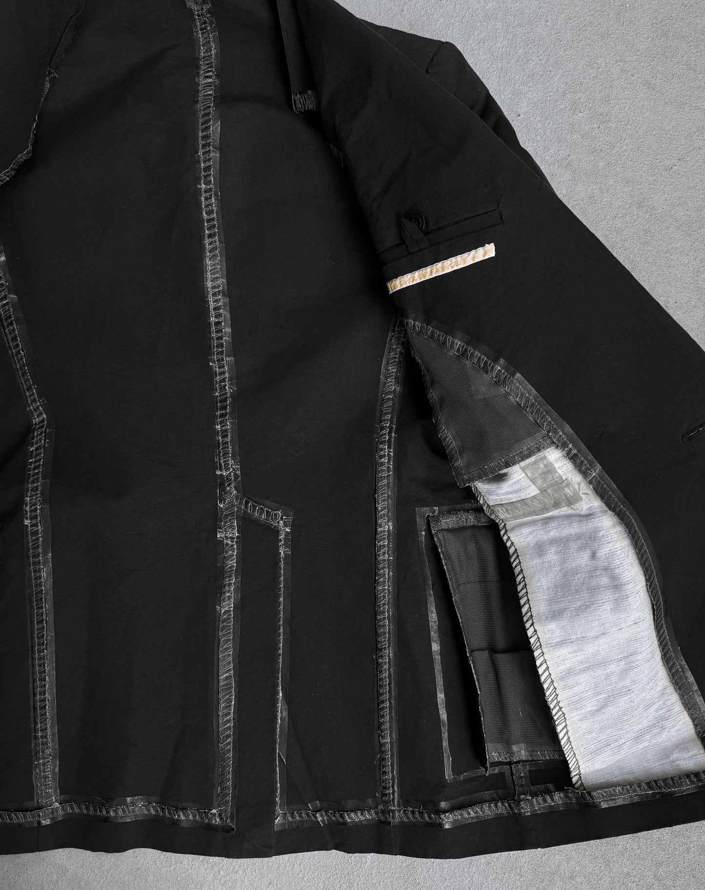 Carol Christian Poell Special ‘GM/2472 CORAWO’ Taped Overlock-Stitching Heavy Cotton Blazer
