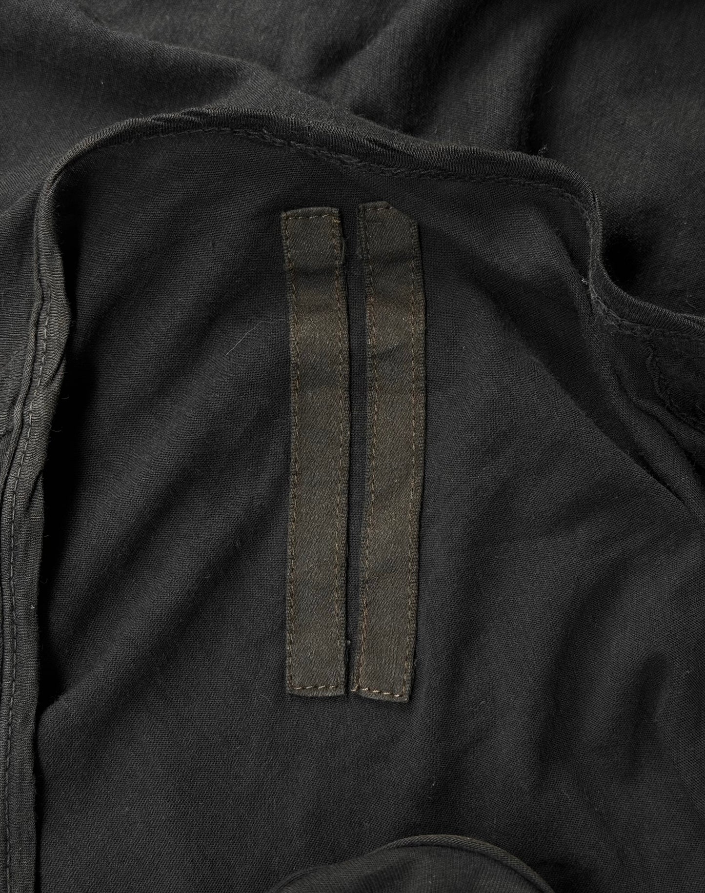 Rick Owens DRKSHDW Early 00s Black ‘Bias Cut’ Asymmetrical T-shirt