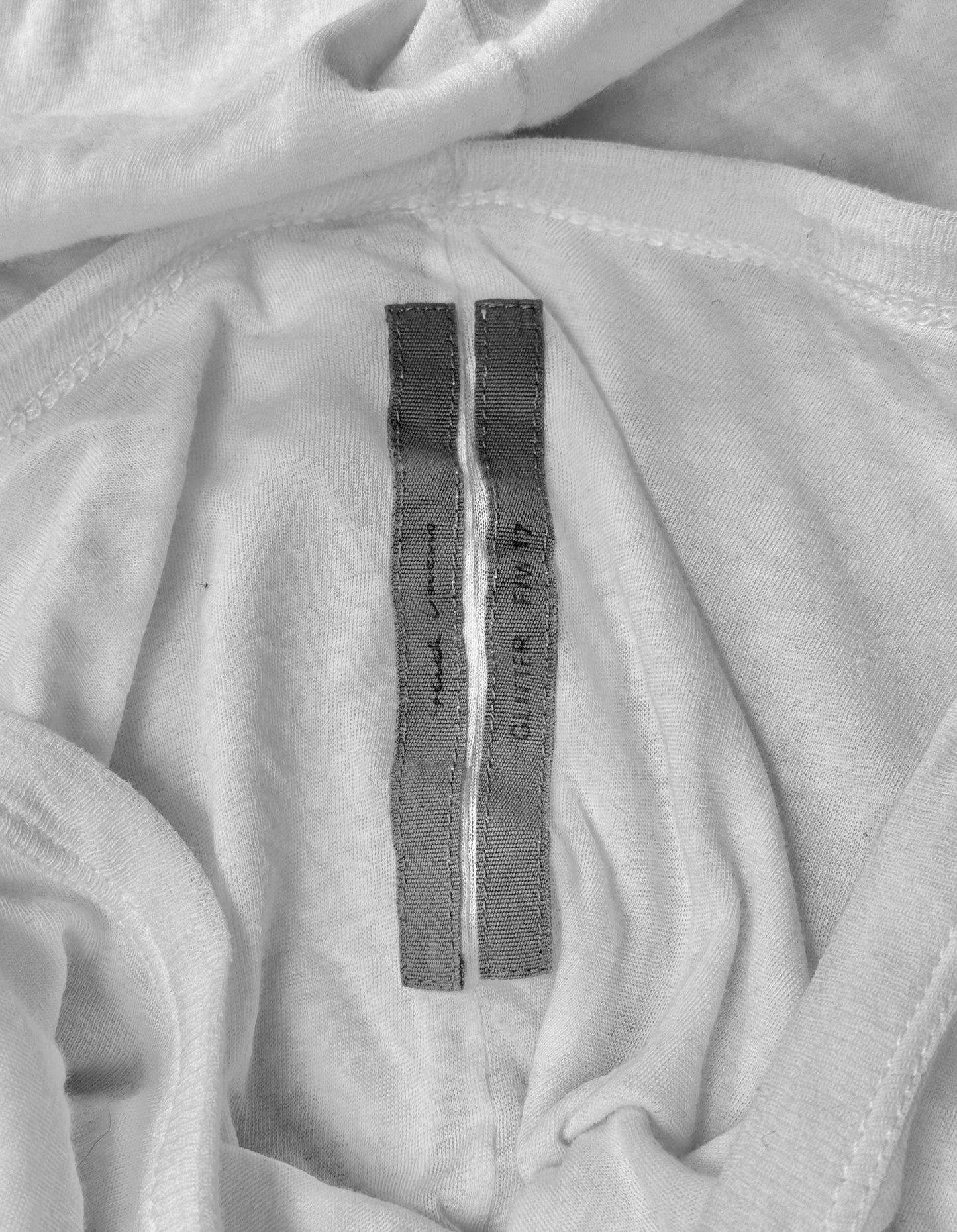 Rick Owens AW17 “GLITTER” White Double-layered T-shirt