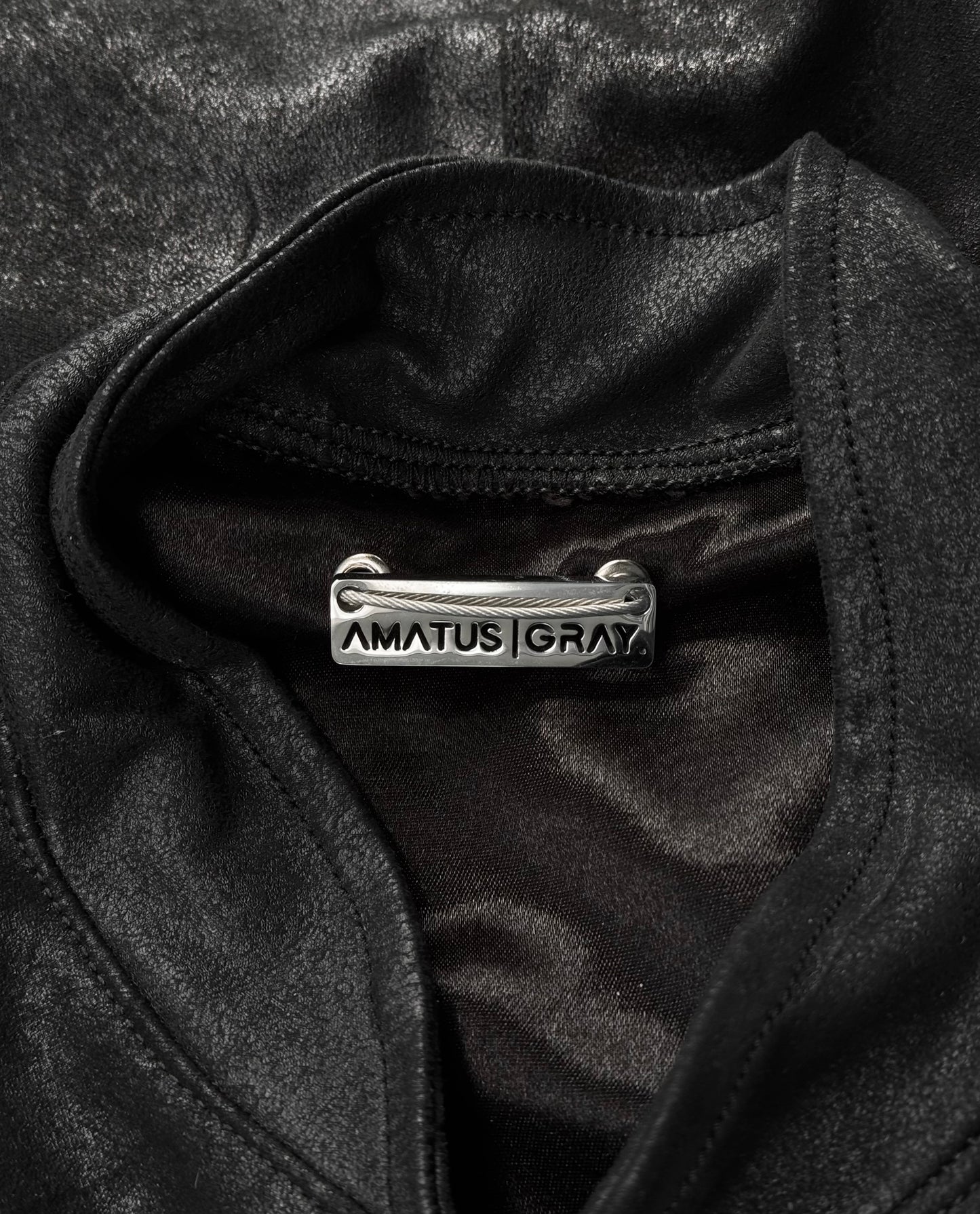 AMATUS | GRAY YR 001: “PSEUDO SKIN” Waxed Spire Ring Jacket
