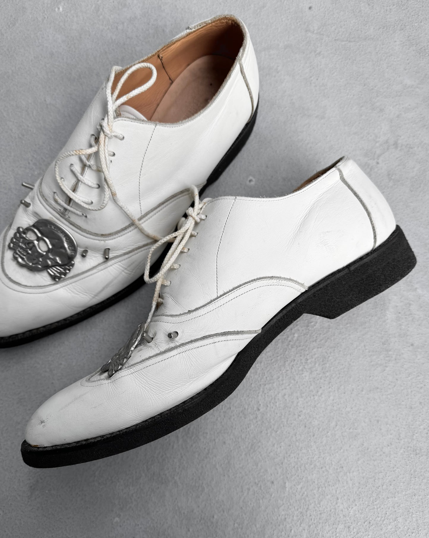UNDERCOVER AW02 “Witch’s Cell Division” Skull Studded ‘Punk’ Leather Derbies