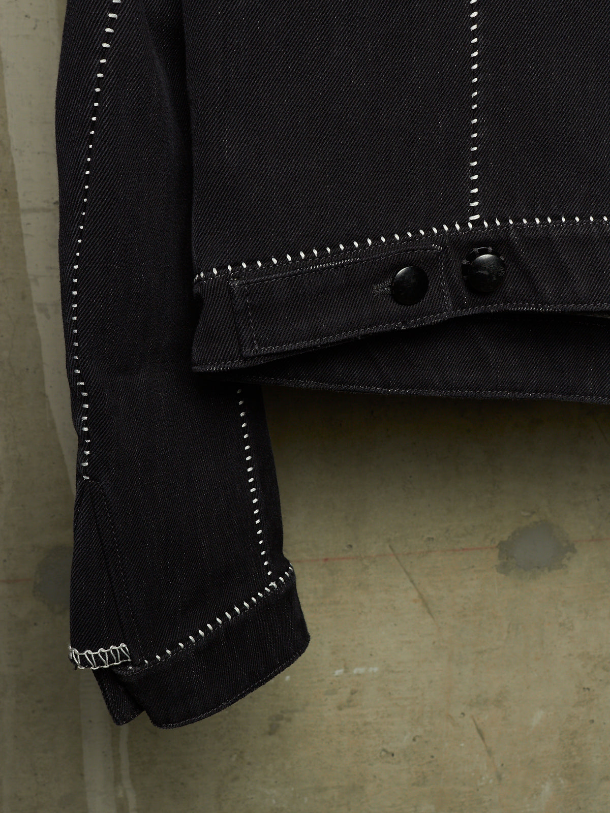 Carol Christian Poell FE-MALE 'JF/0928-IN KITBW/101' Overlock Dead-End Denim Trucker Jacket