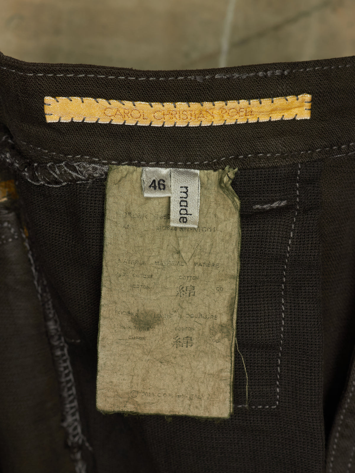 Carol Christian Poell 'JM/2625 KIT-RTC/11' Grey Overlock Dead-End Denim