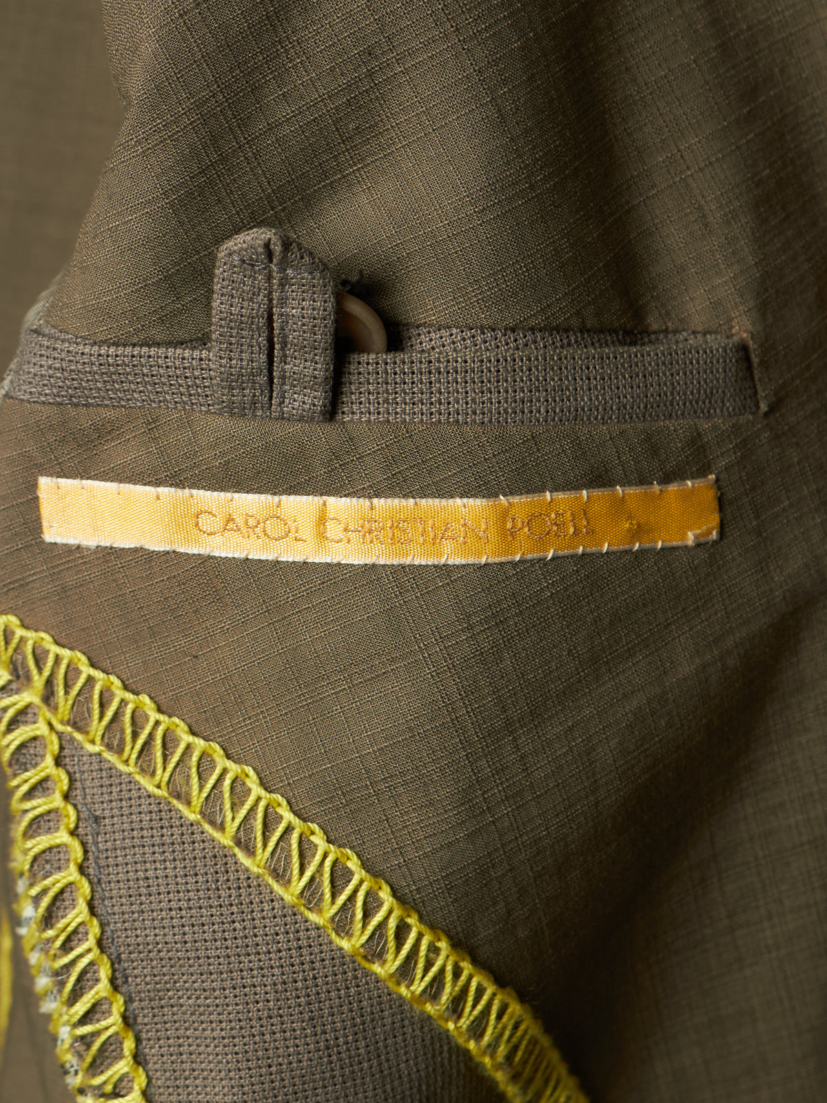 Carol Christian Poell SS06 'GM/2098 ORDER/7' Khaki Single Button Classic Blazer