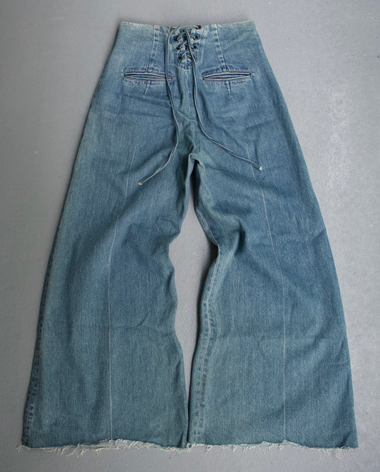 MiharaYasuhiro AW12 Lace-up Flare Denim