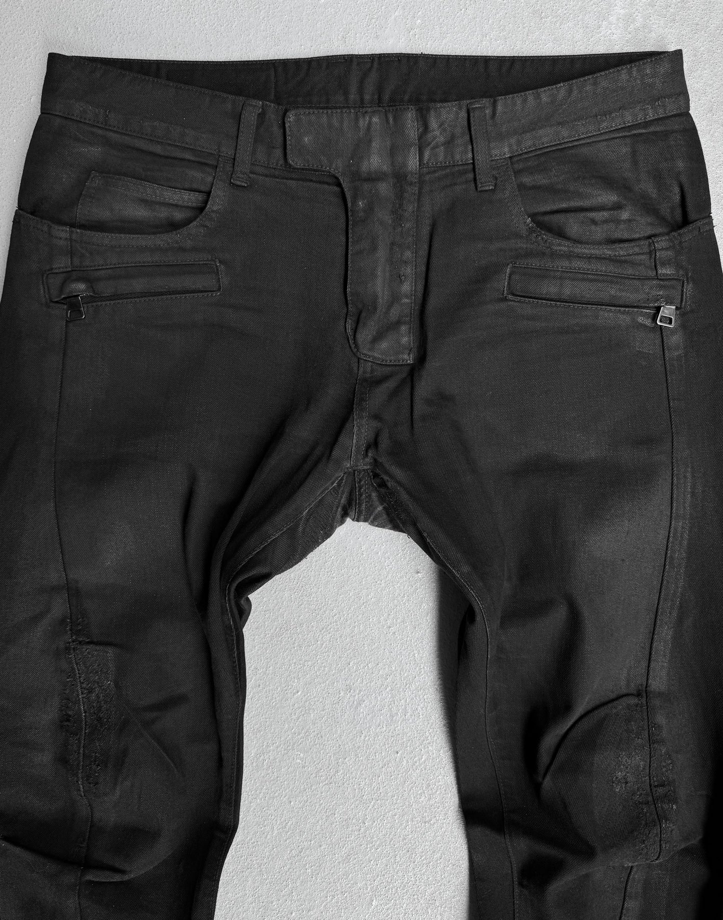 BALMAIN by Olivier Rousteing AW15 Distressed Light-wax Skinny Denim