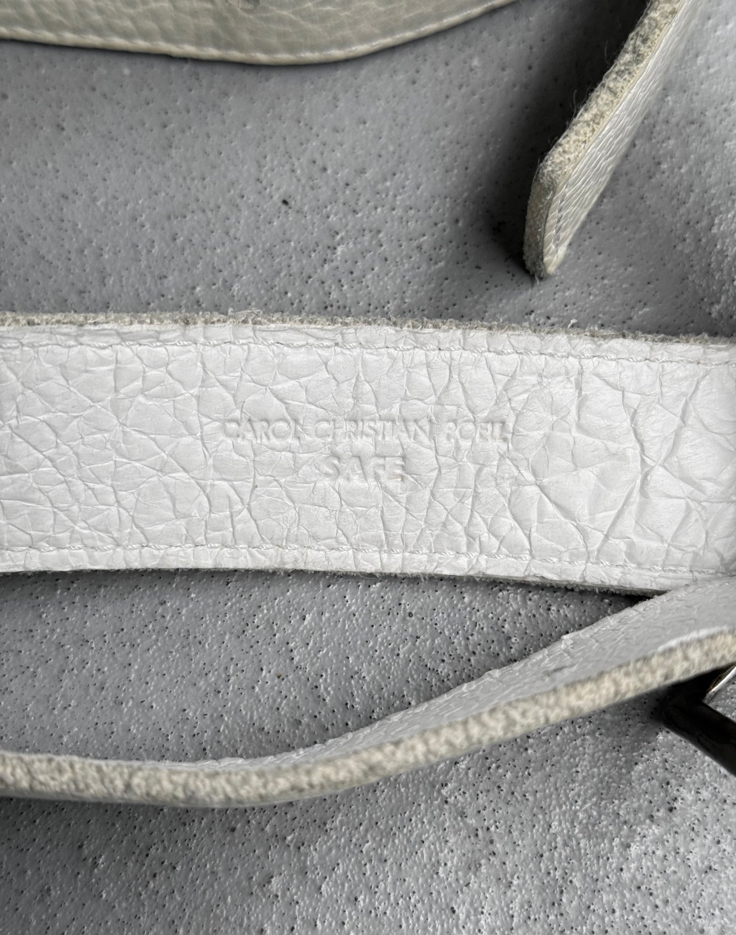 Carol Christian Poell Belt 'AM/2624-IN PABER-PTC/03' Bipolar Paper Dart Bison Leather Belt
