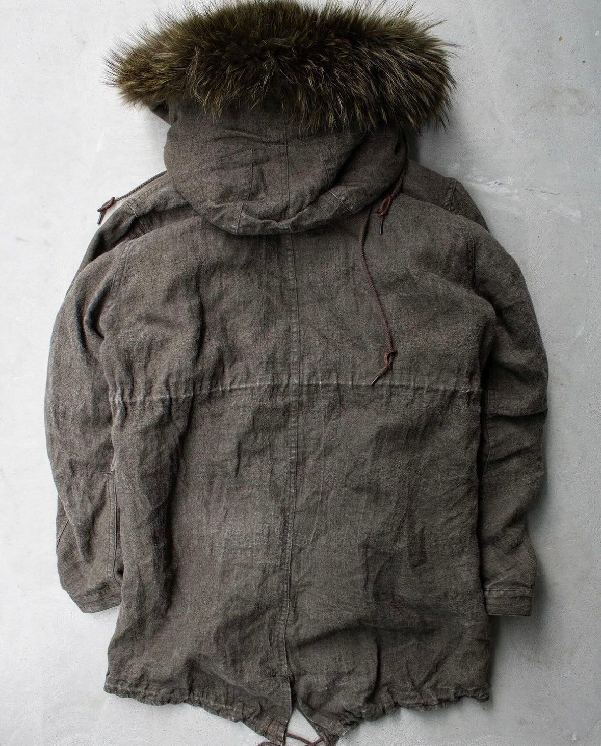 Kiminori Morishita Early 00s Linen Fur Hood Parka