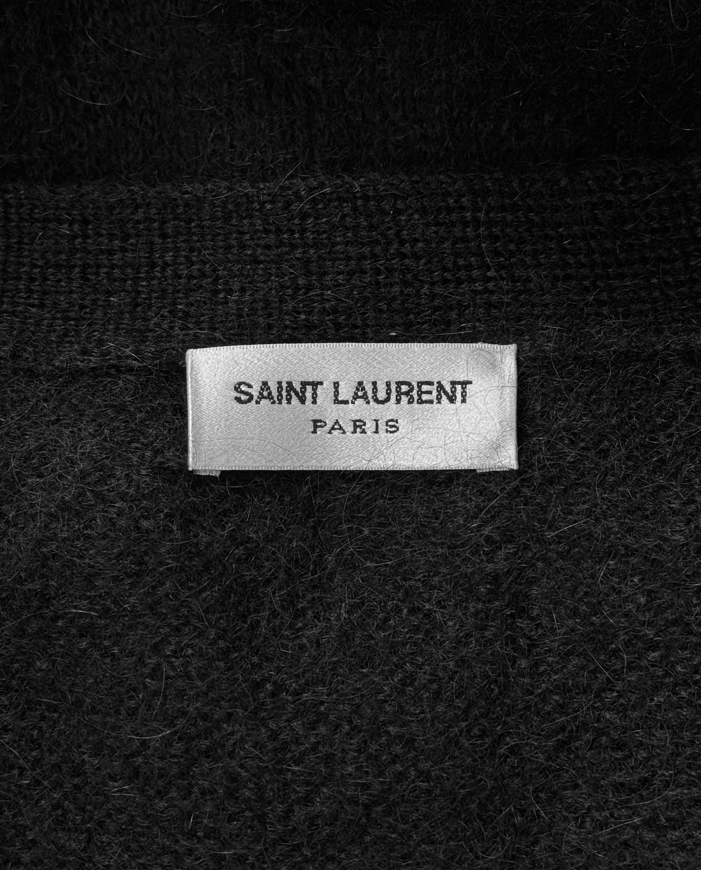 Saint Laurent Paris SS17 Distressed Mohair Blend Cardigan