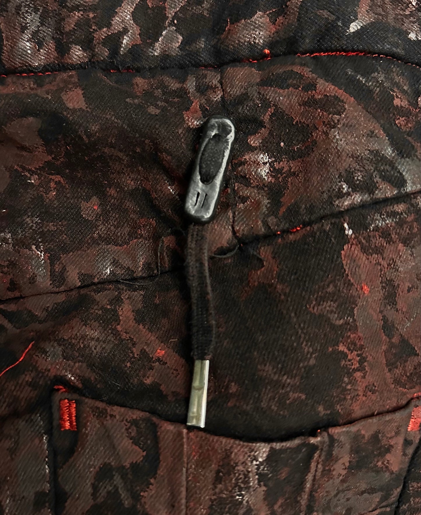 Boris Bidjan Saberi AW15-16 P13-RF ‘Blood Red’ Object Dyed J-cut Vinyl Waxed Denim