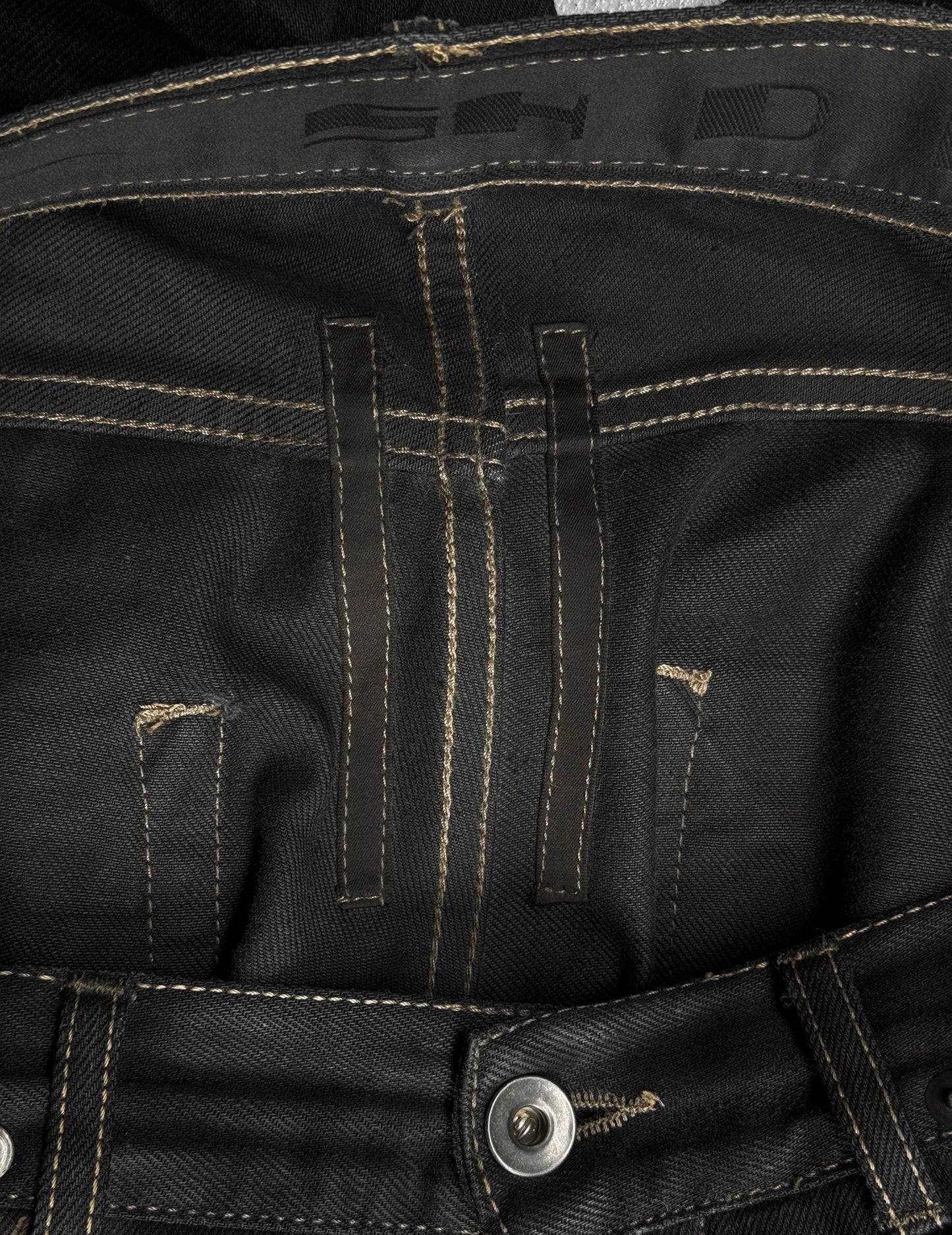Rick Owens DRKSHDW SS11 “ANTHEM” BLK Light-waxed ‘Detroit Cut’ Skinny Denim