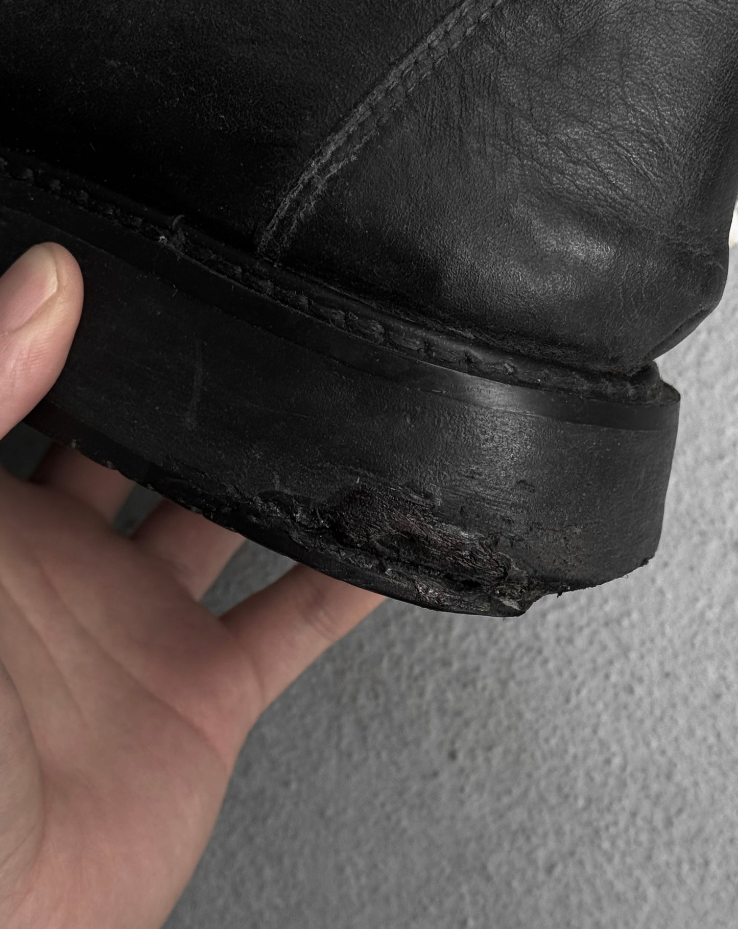 Cinzia Araia Early 00s Spiral Zip Leather Creeper Boots