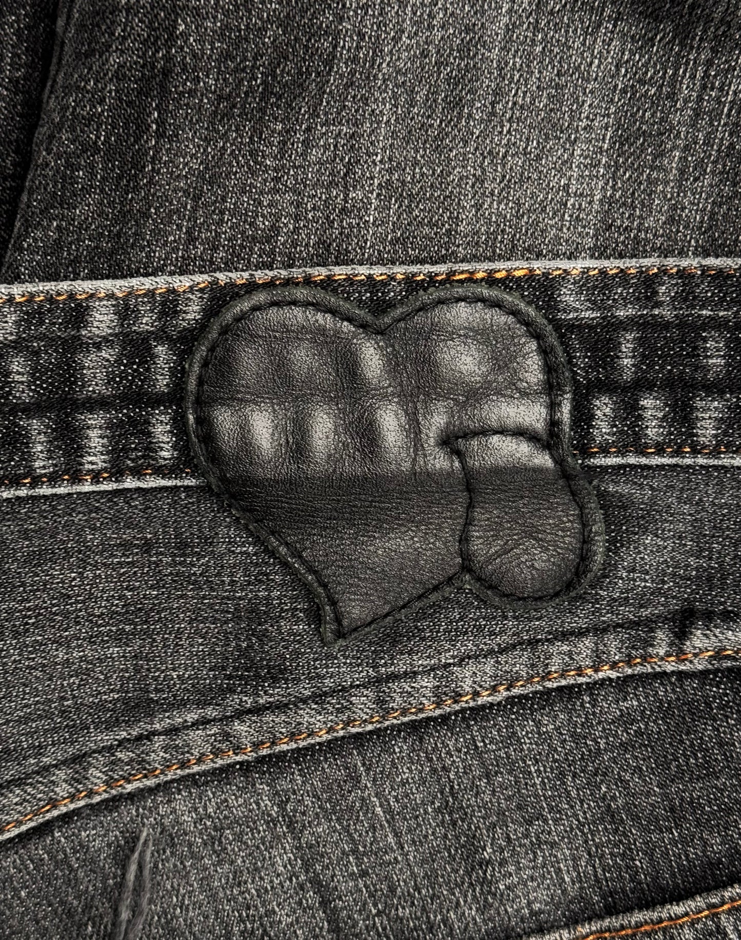 Number (N)ine AW07 “Love, God, Murder” Washed Grey Slim Bootcut Denim