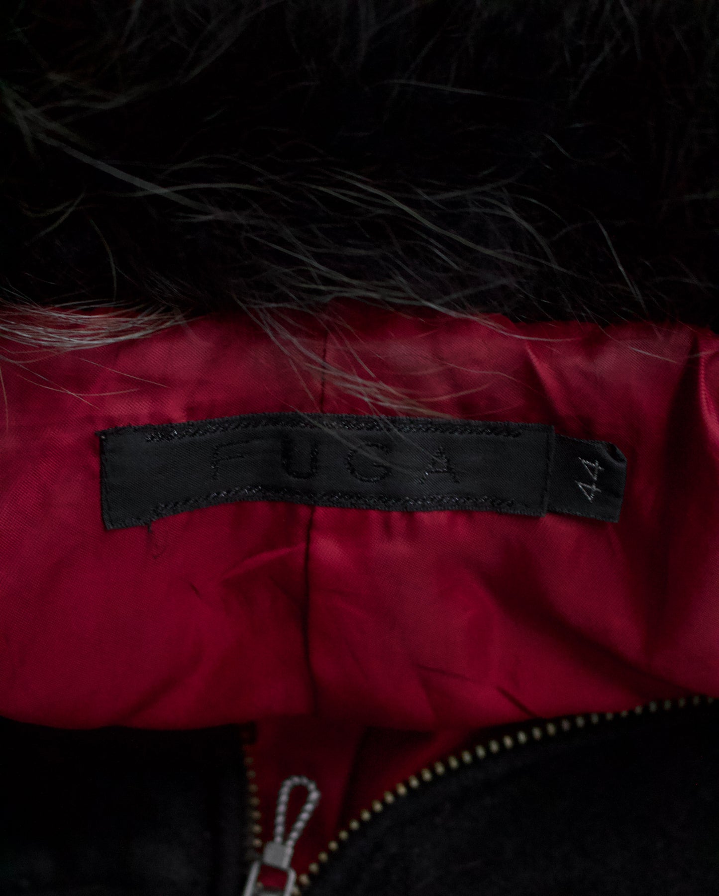 GOSTAR DE FUGA Early 00s Racoon Fur Wool Rider Jacket