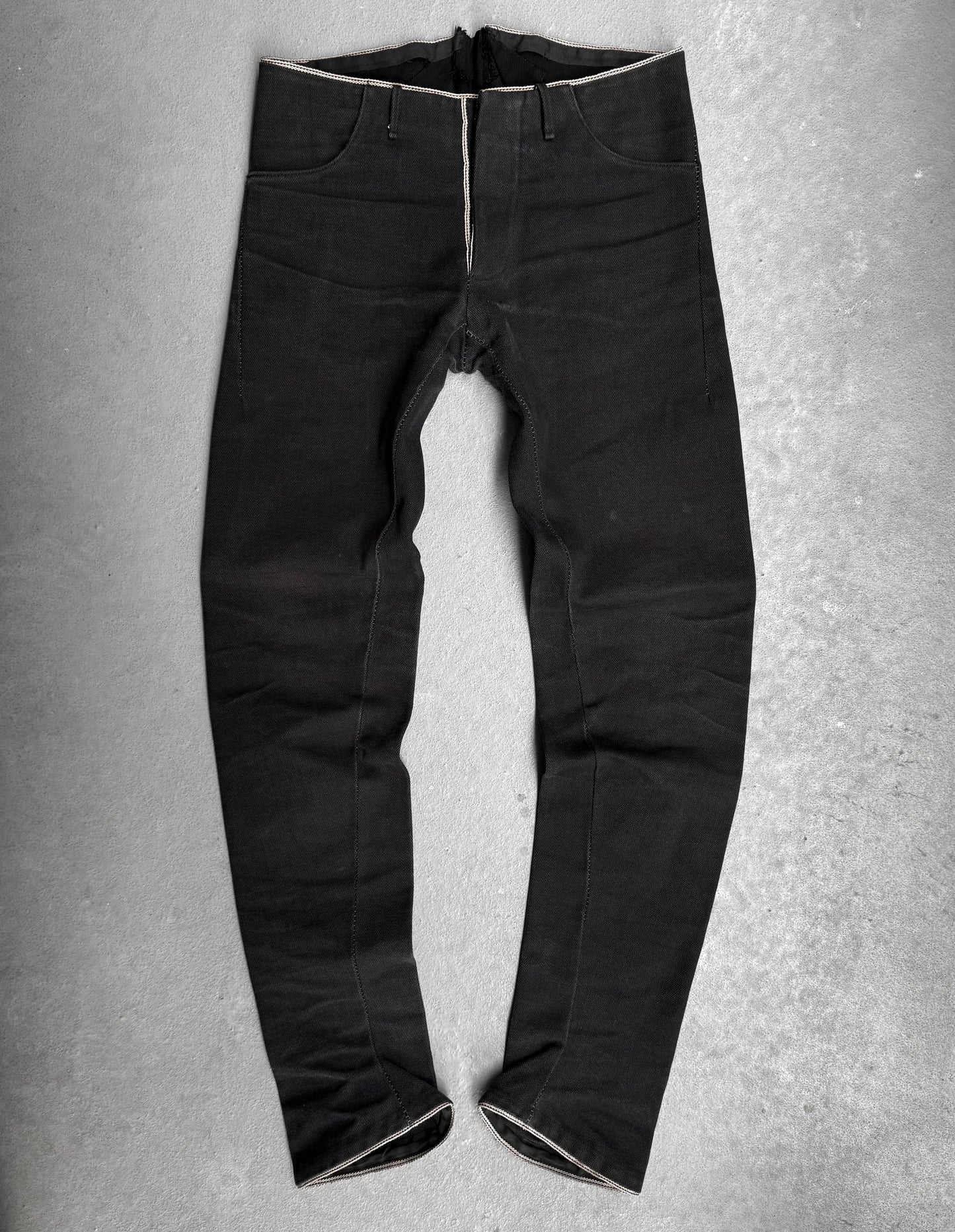 A DICIANNOVEVENTITRE (A1923) Selvedge Overlock Linen Denim