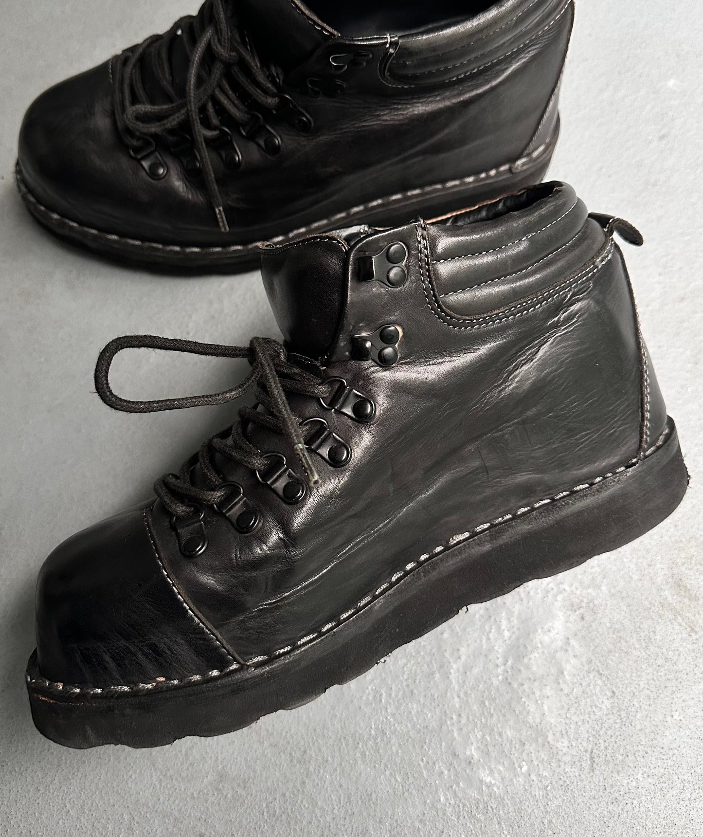 MiharaYasuhiro AW10 Cowhide Leather Trekking Platform Boots